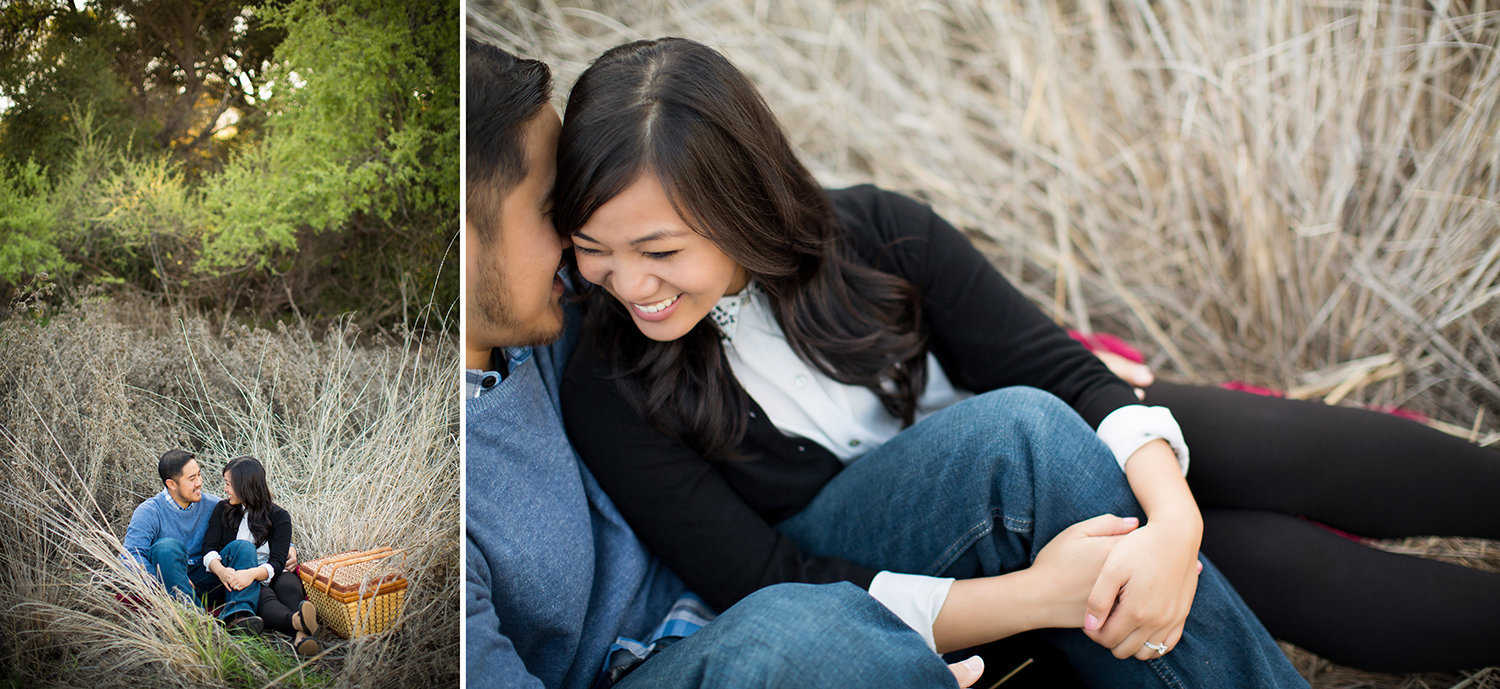 Daley Ranch engagement photos rustic open field