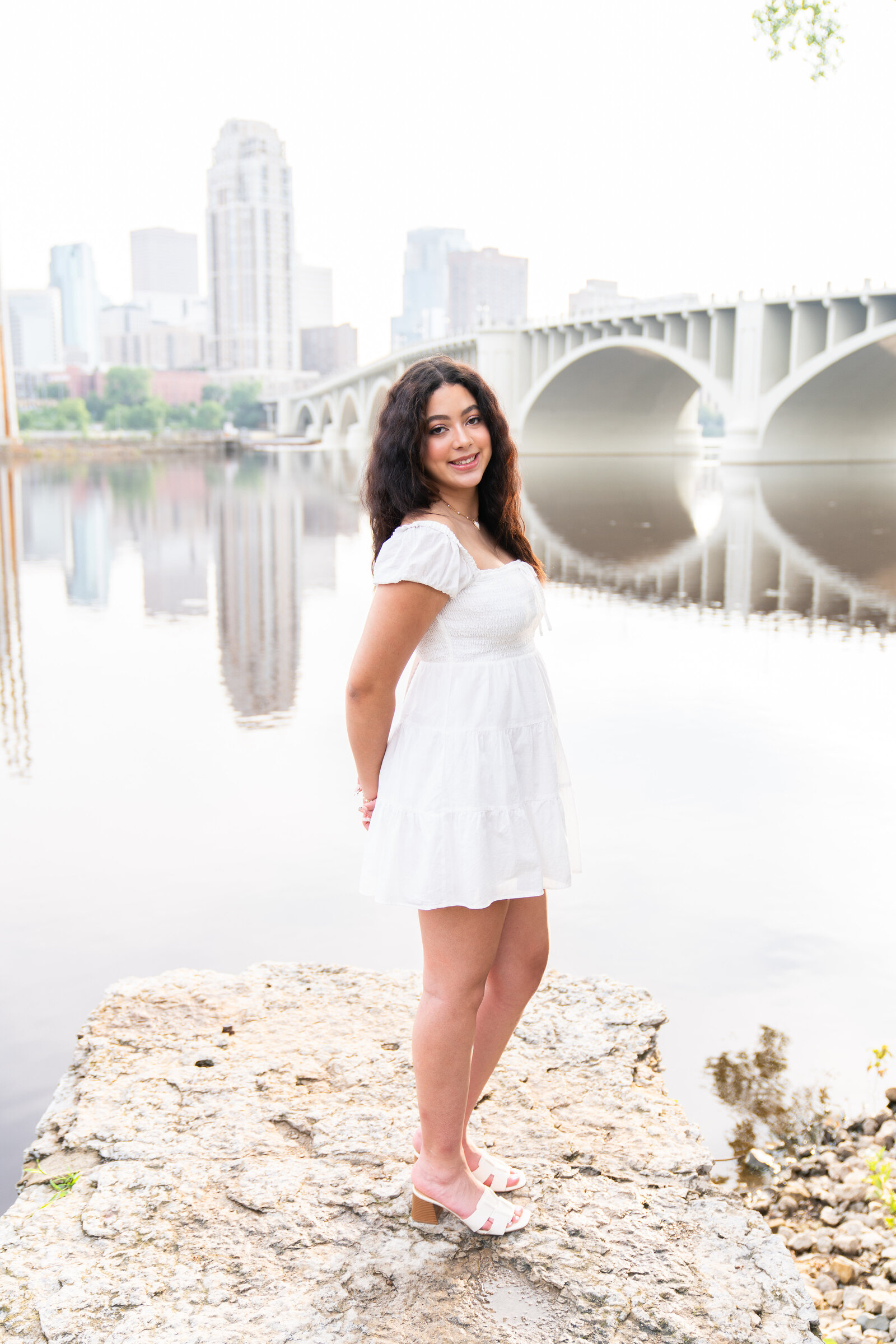 white senior photo dresses
