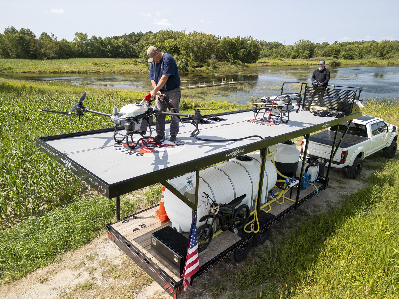 Aerial application drone service