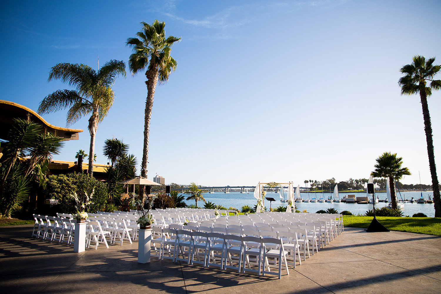 Perfect day for a wedding ceremony at Paradise Point