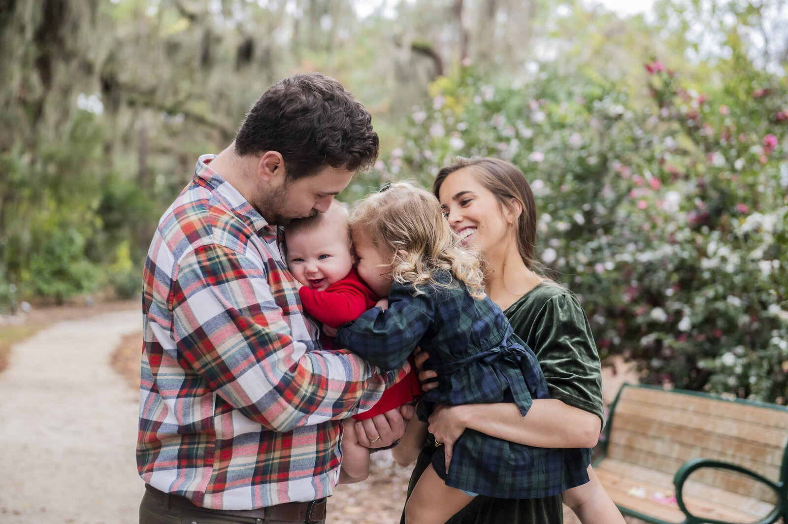 family at park in HHI SC