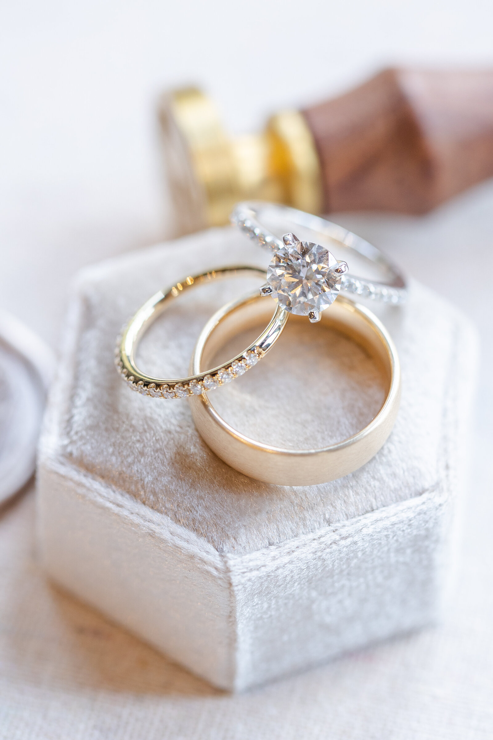 Wedding rings by Riley James Photography.