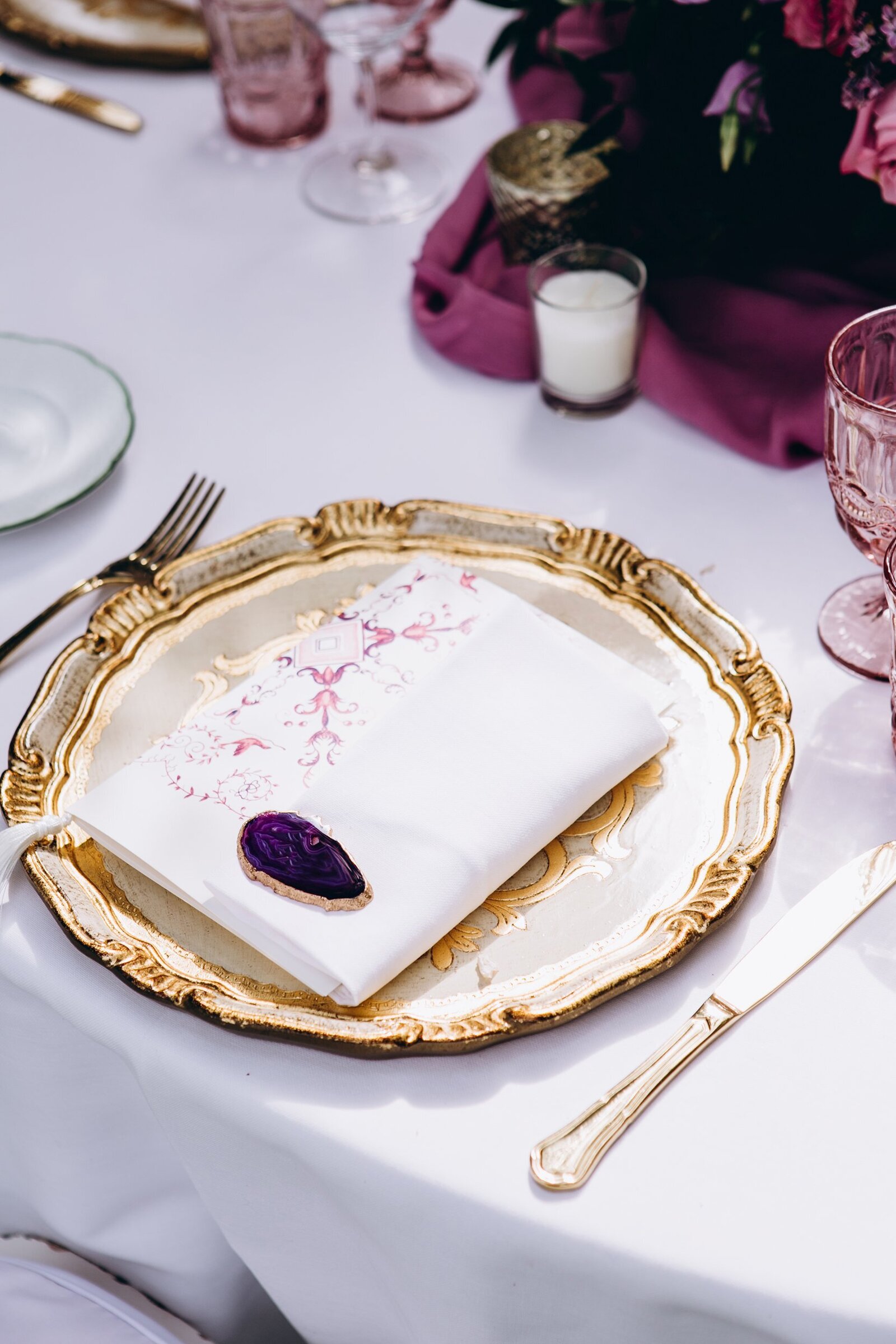San Diego outdoor purple wedding