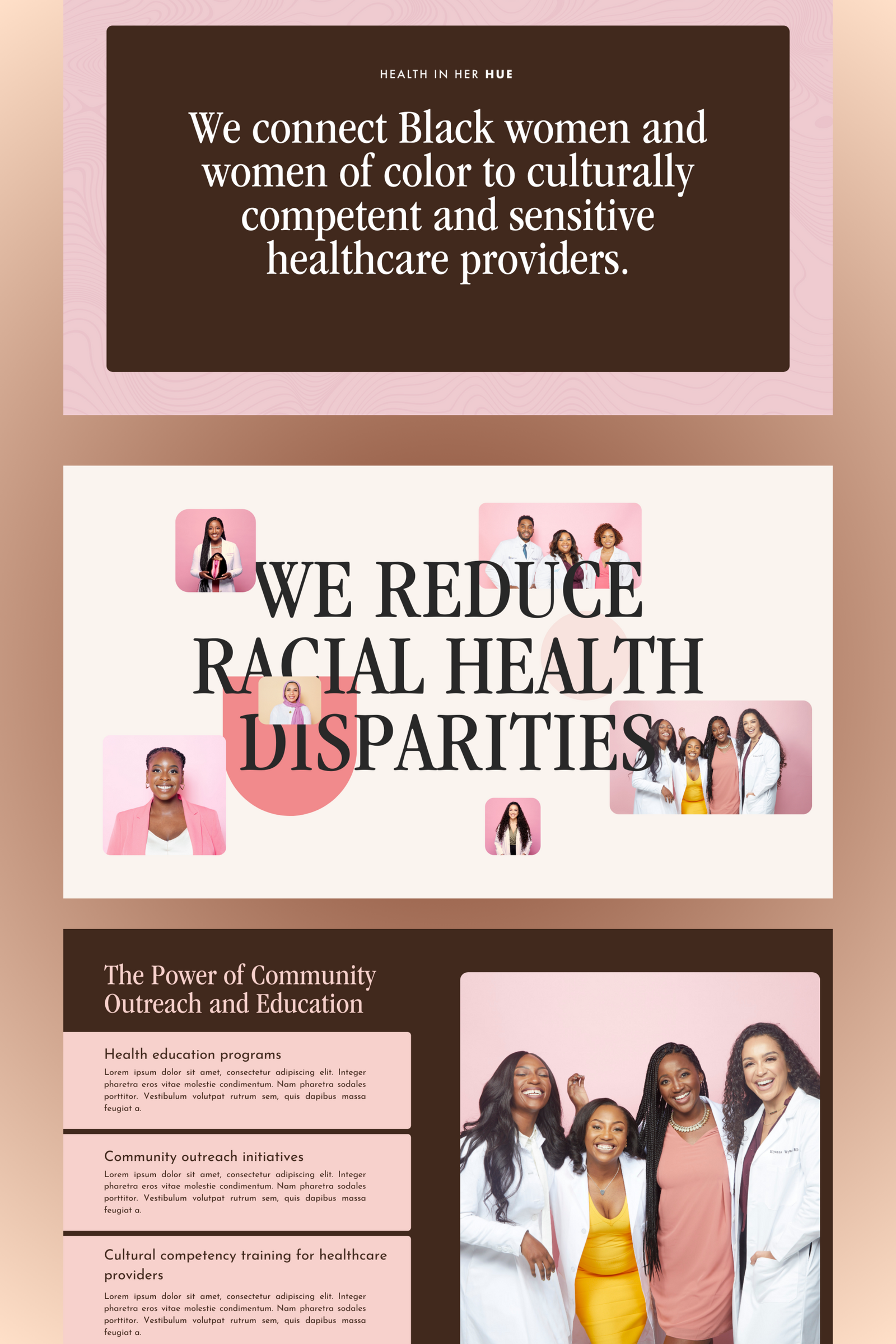 healthcare slide deck graphic design