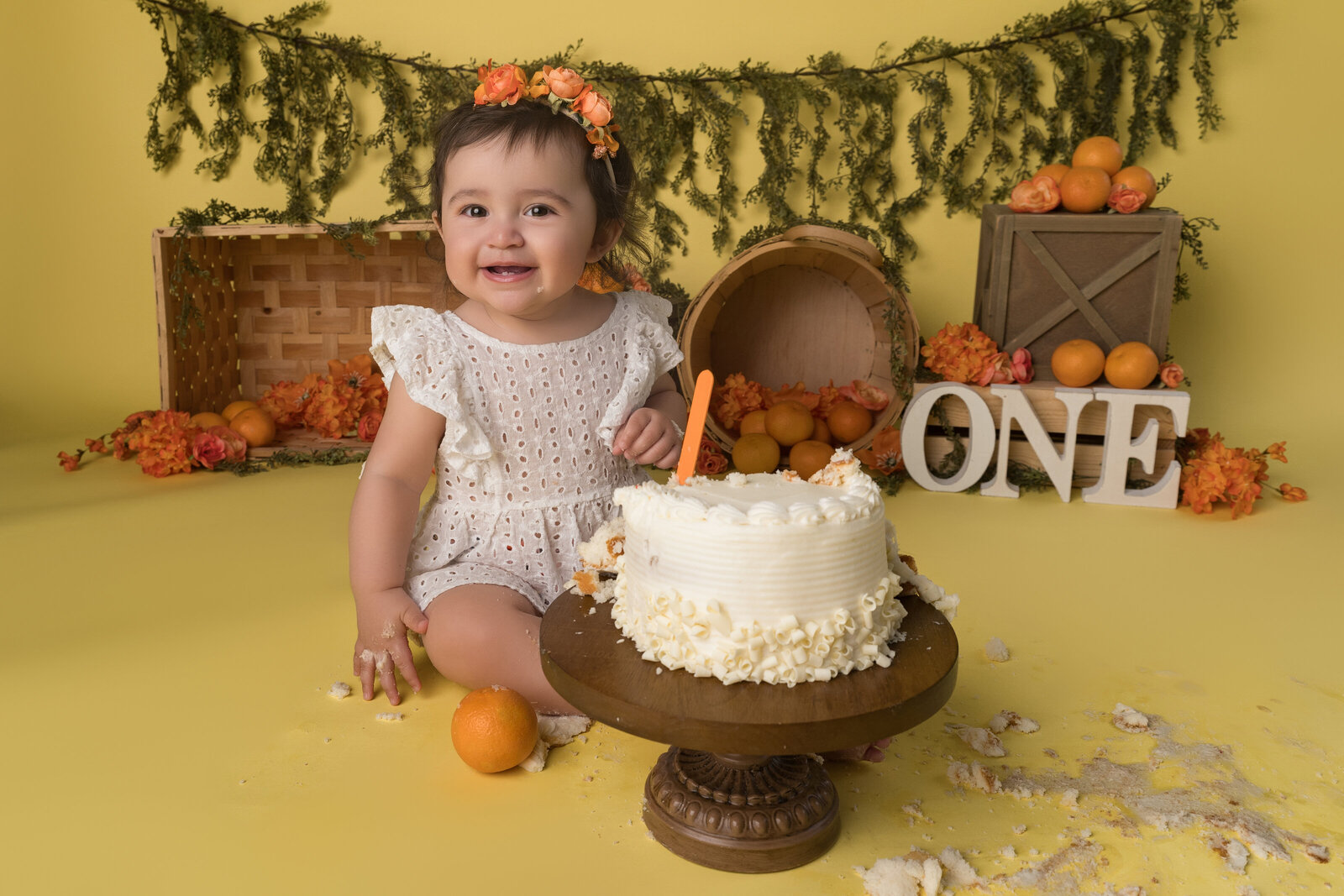 Alessandra's First Birthday Cake Smash Portraits-July 12, 2024-36--E