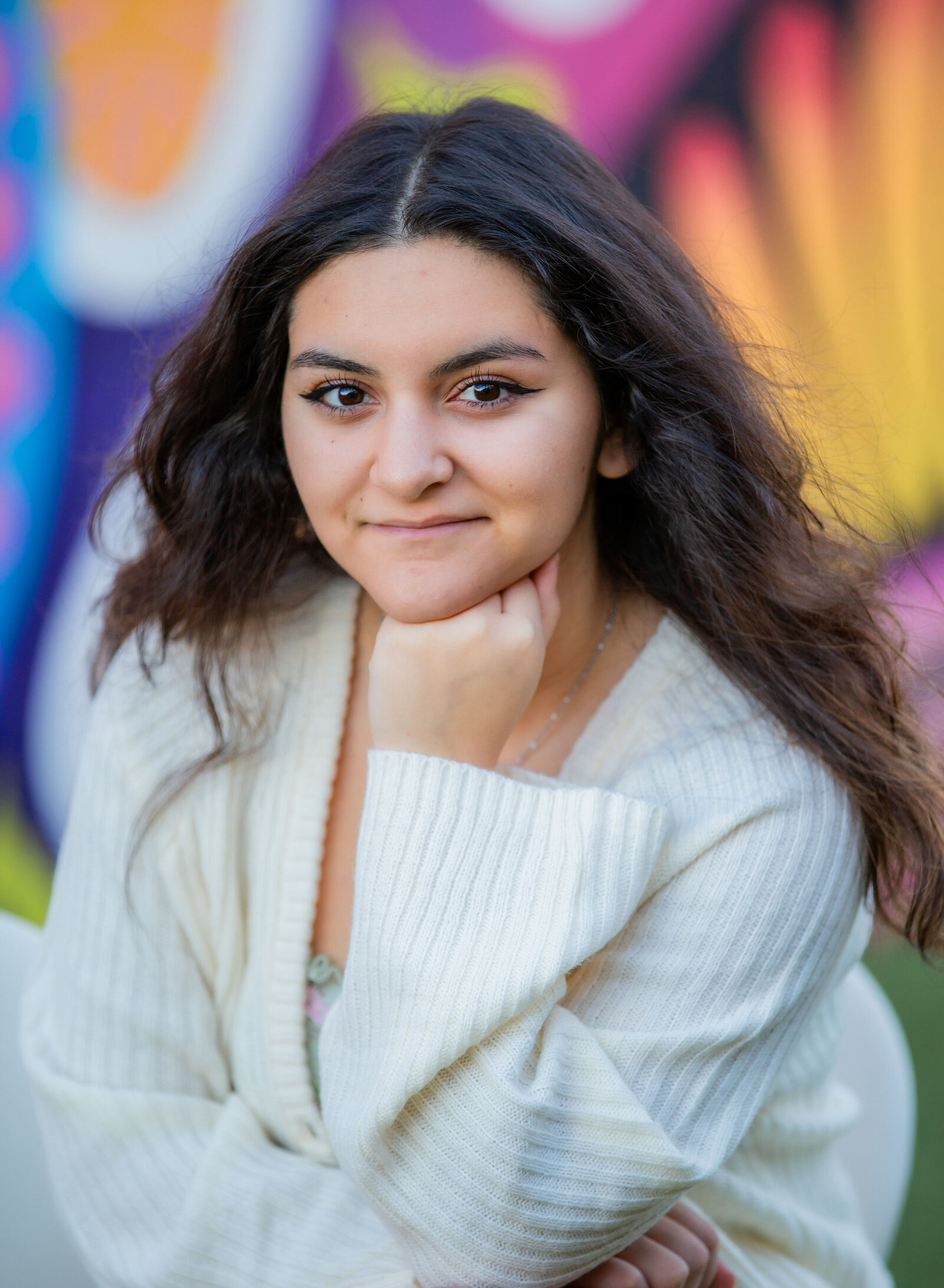 senior girl closeup