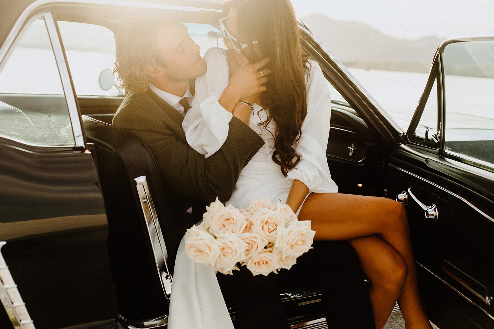 vintage car elopement