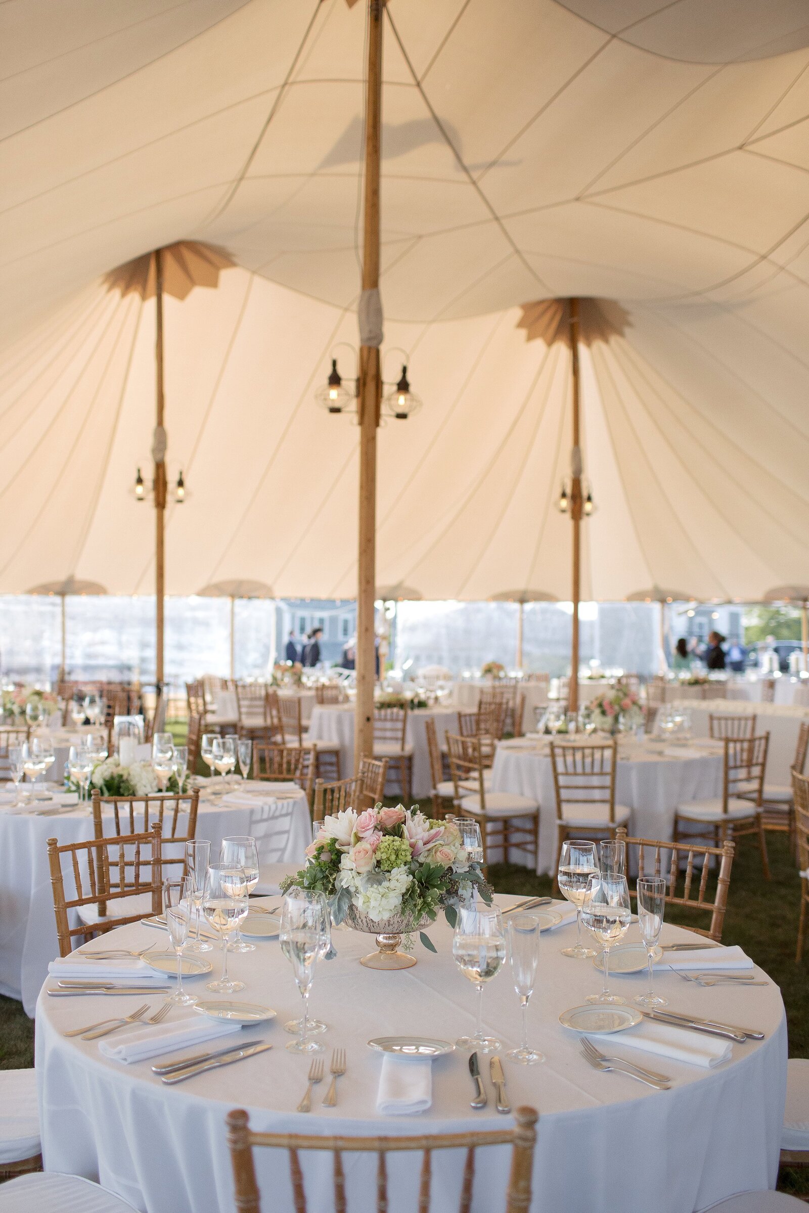 Tented South Dartmouth wedding at Salters Point. Deborah Zoe Photography.