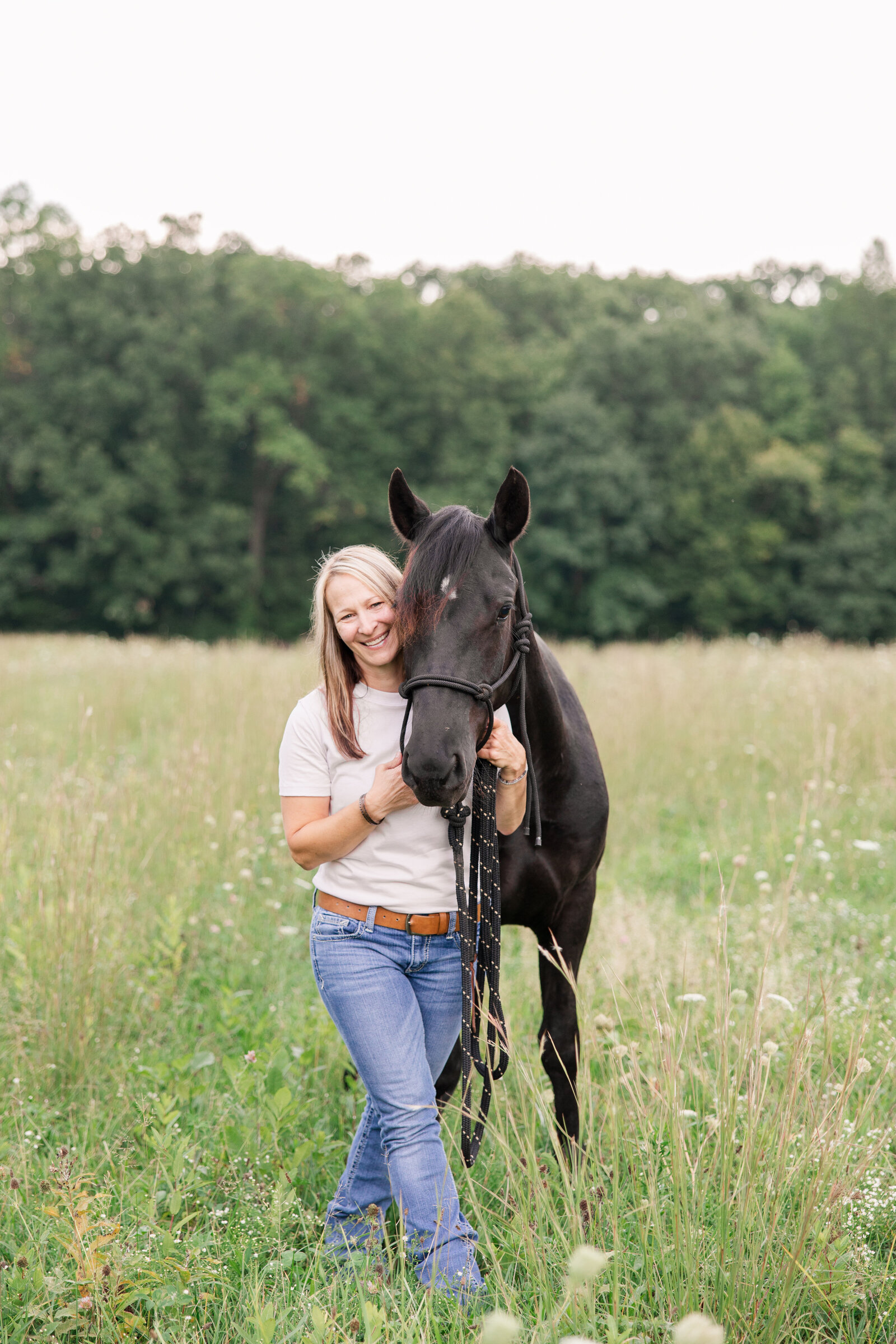 Akron Ohio Photographer light and airy true to color portrait with girl and horse