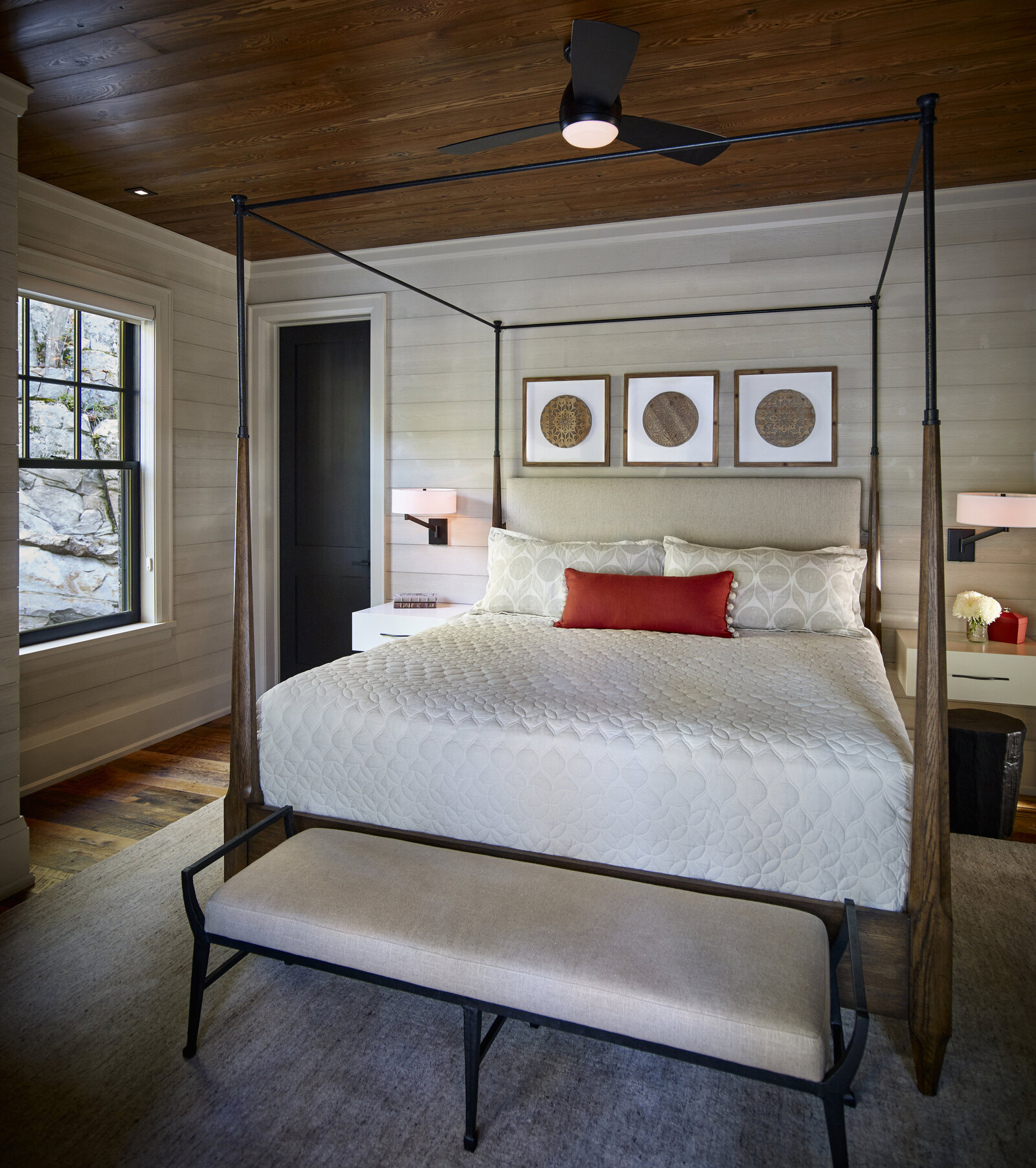 014-Port Carling-Cottage-Bedroom-Rustic-Canopy Bed