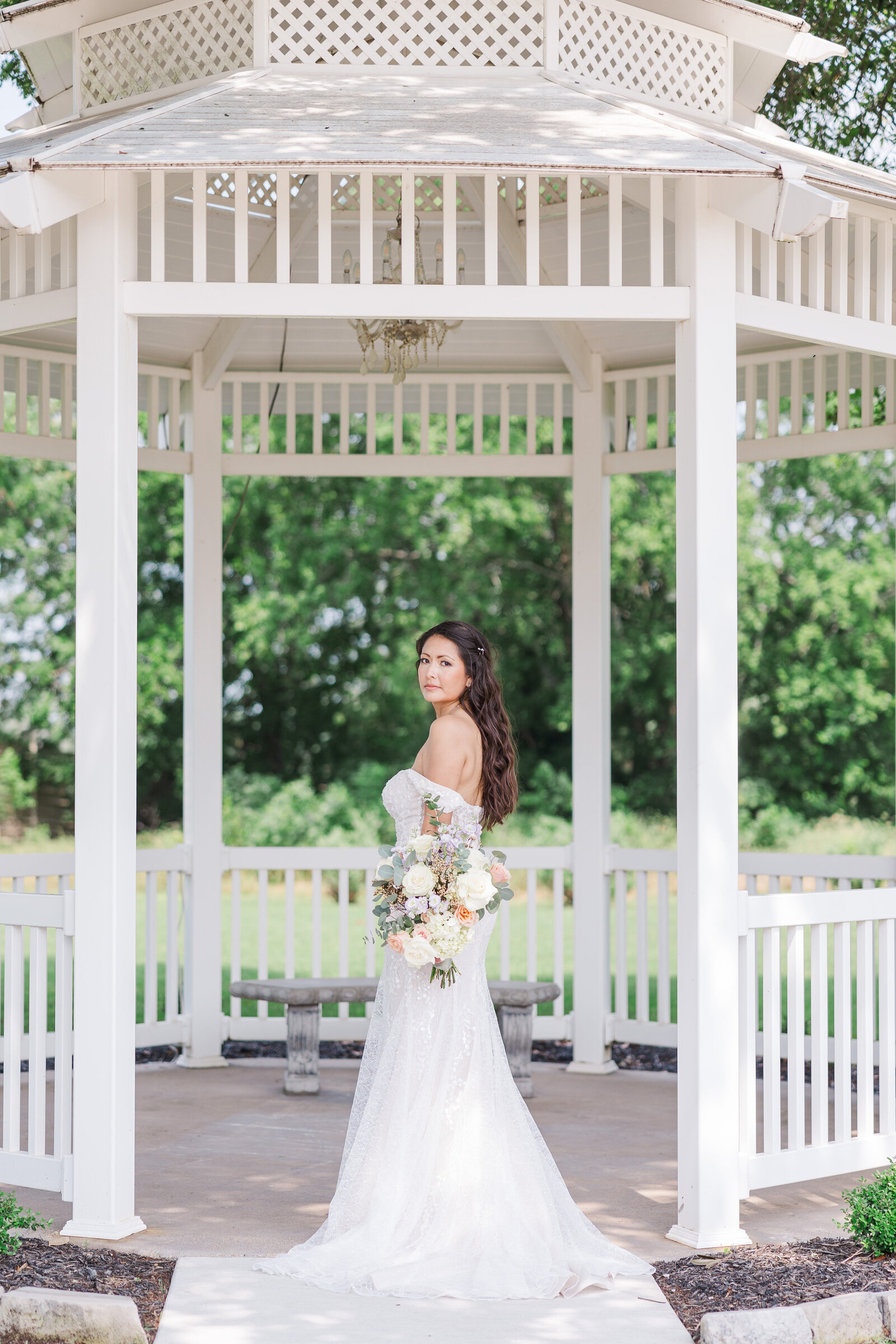 Solo bride photography before wedding reception
