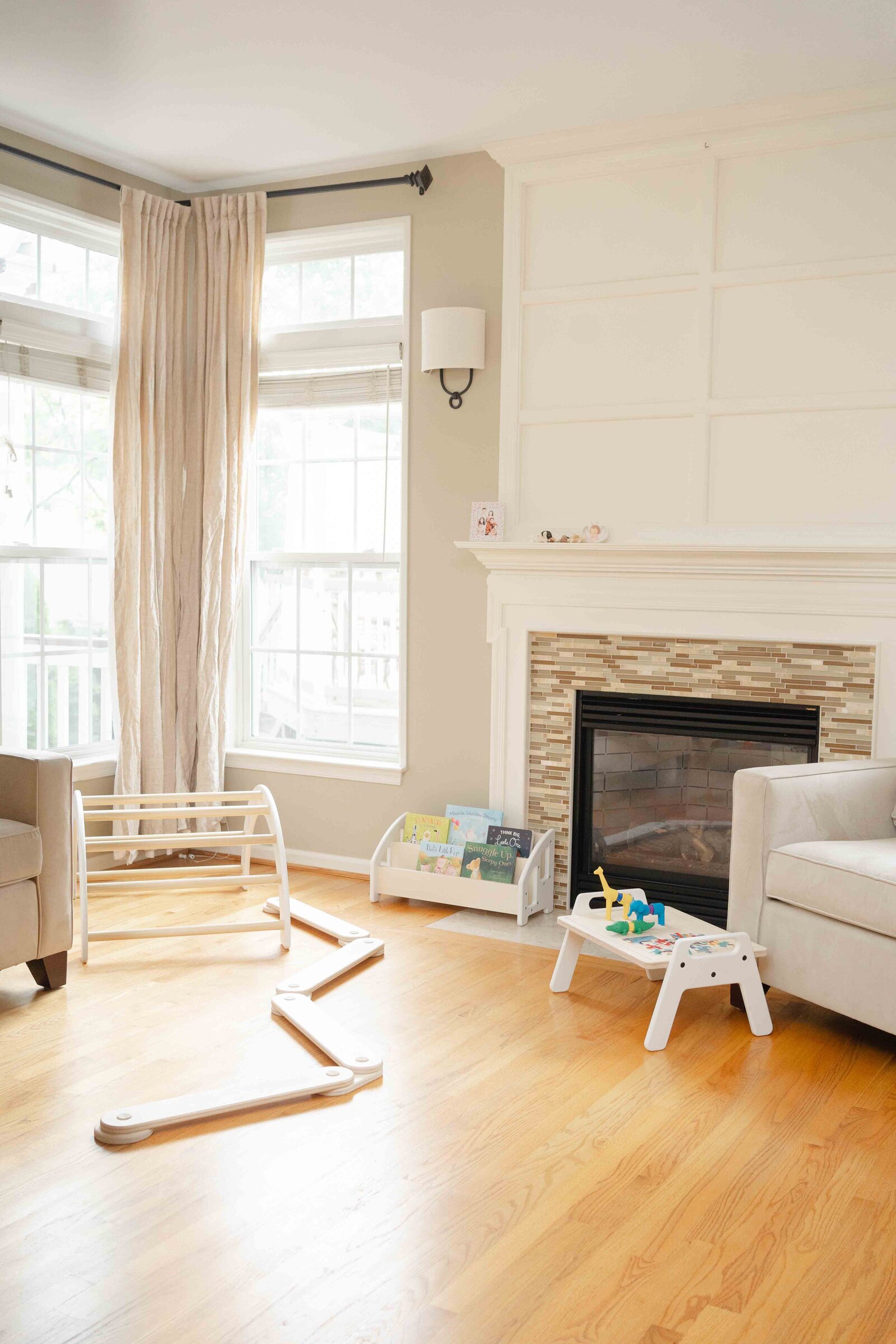 wooden toys in the living room during Vienna,VA product photography