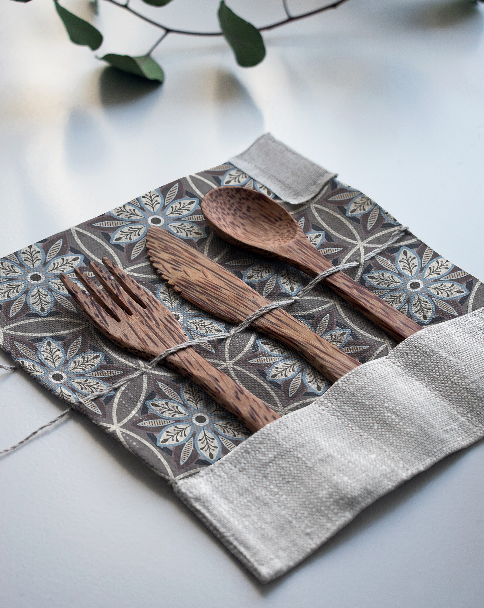 Cutlery Wrap Country Rosette Green Acre Designs Historical Medieval