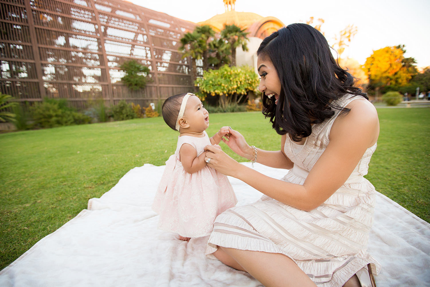 san diego family photography | mother and daughter laughing at each other