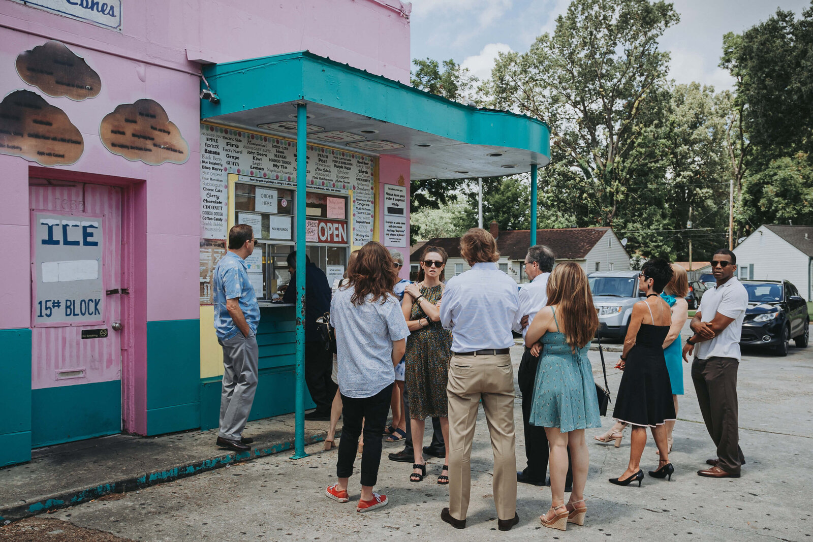 Jerry's Sno Cones for dessert after an intimate wedding