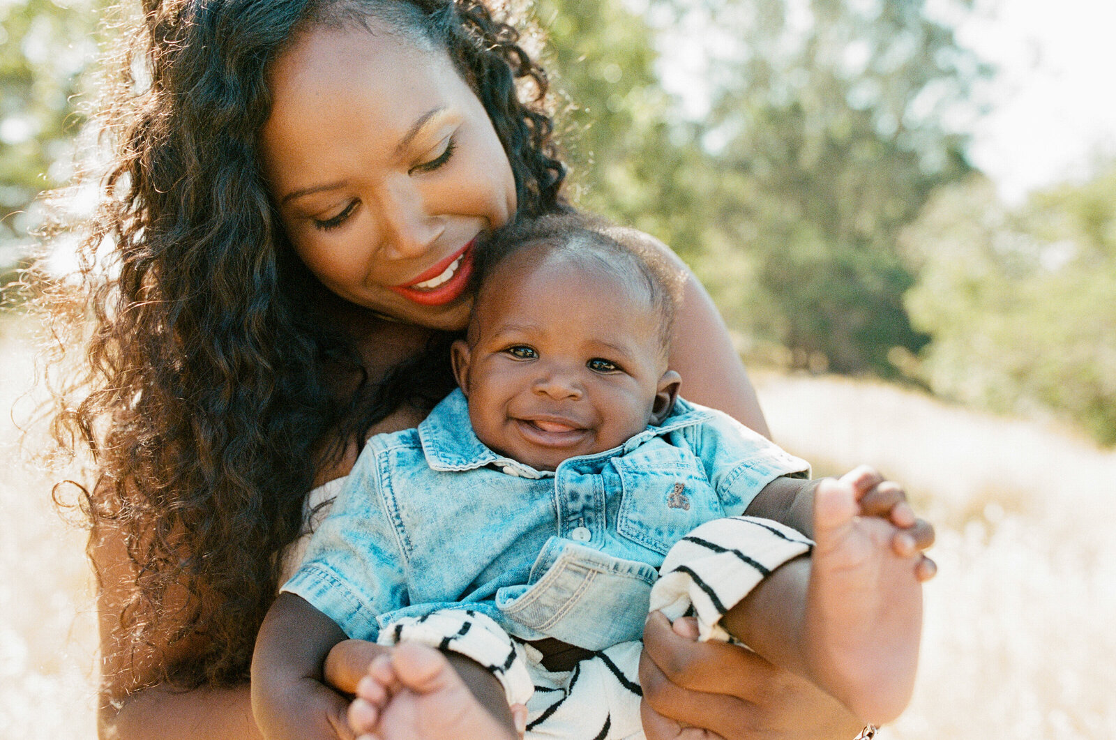 knowland park photo session with Black mom and baby boy