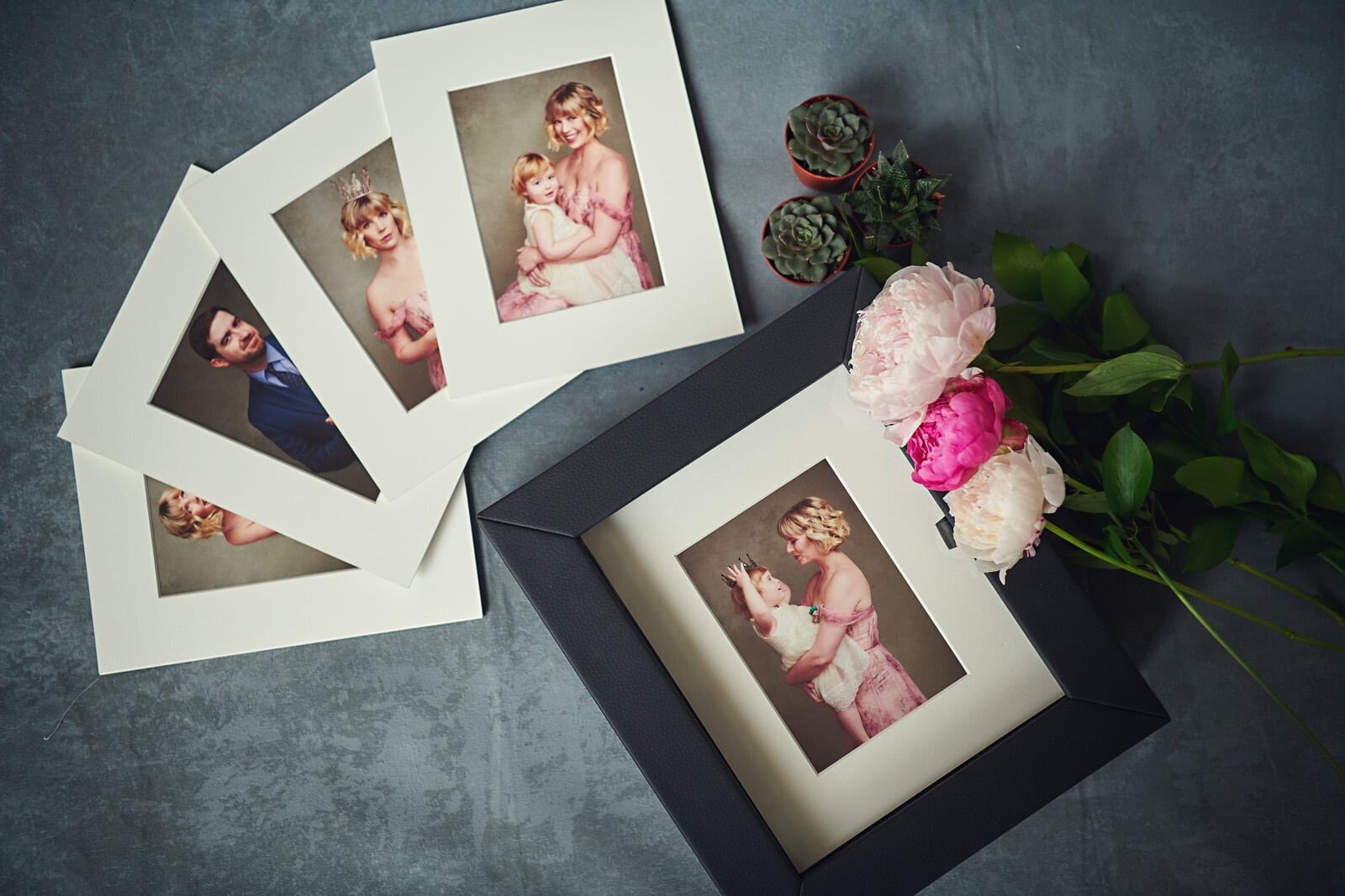 Artistic Portrait Display with Flowers-42