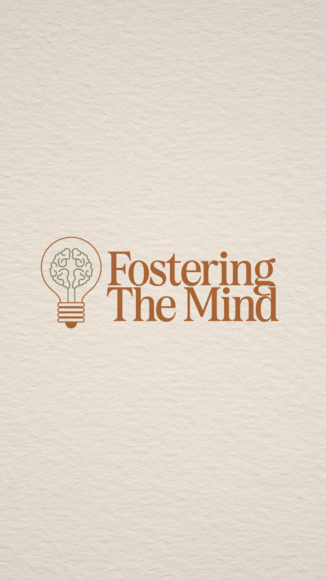 family therapist logo in brown and green and lightbulb