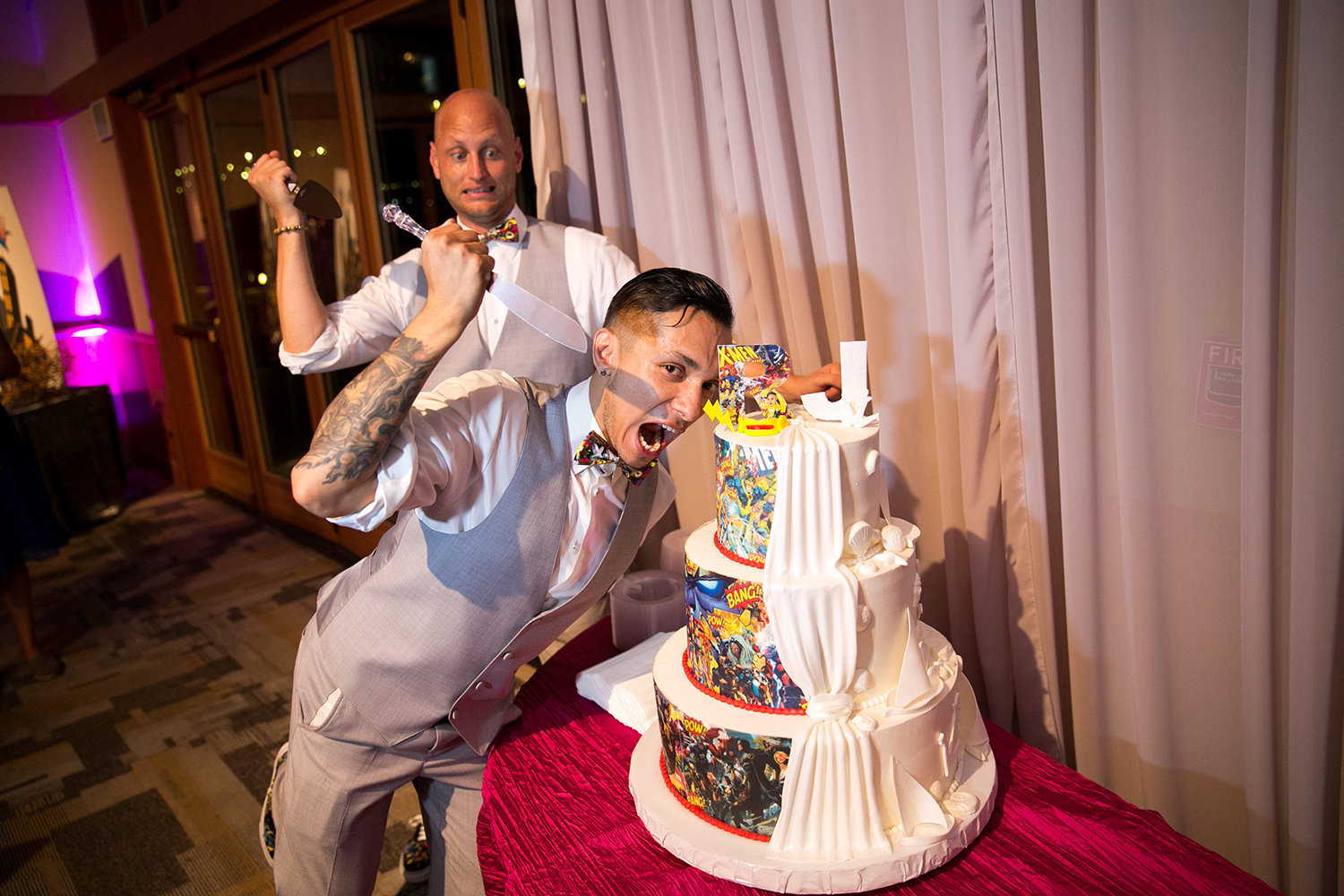 Superhero Cake Cutting | LGBT Wedding | Coronado Community Center