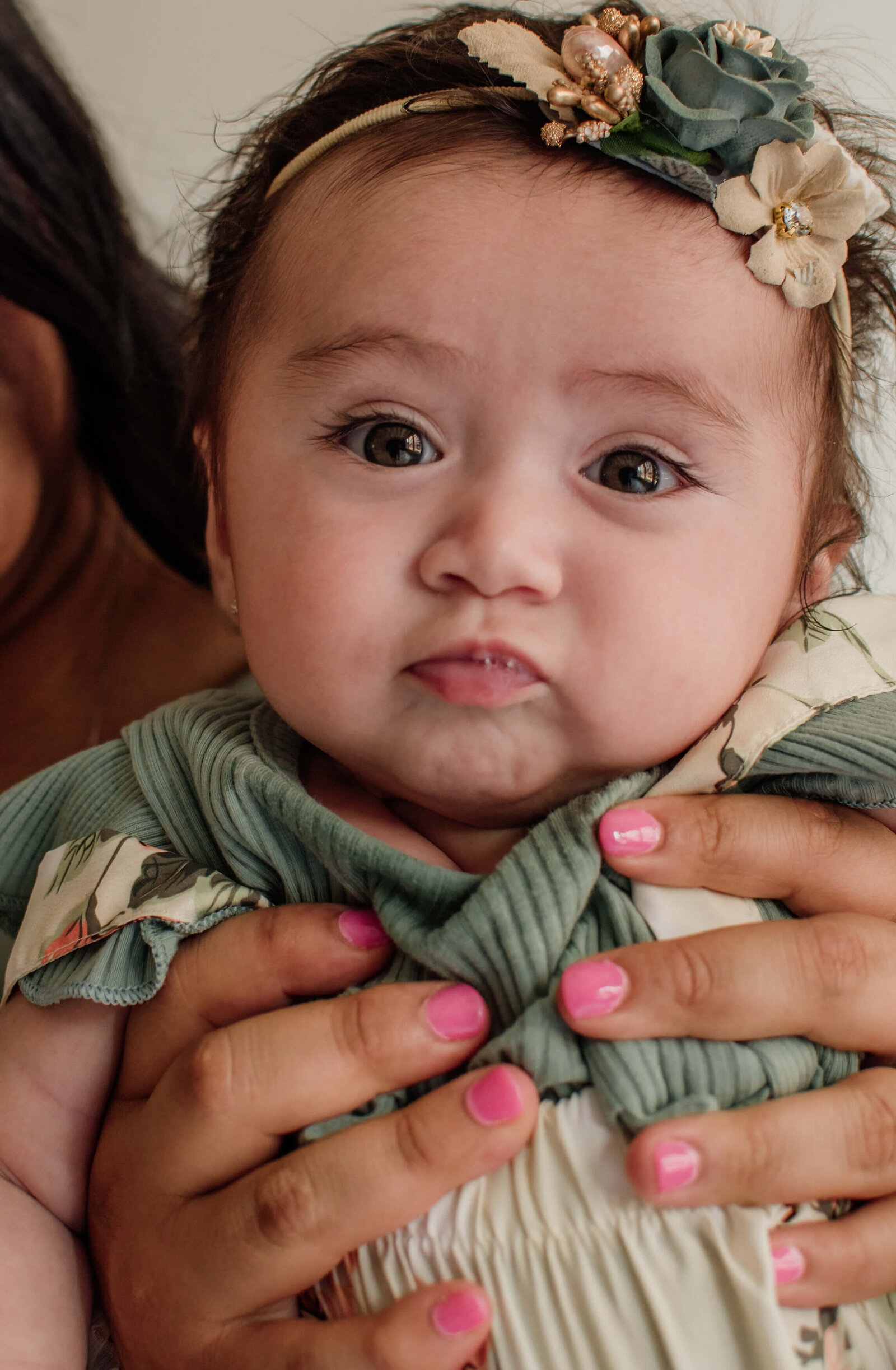 Close up of baby girl.