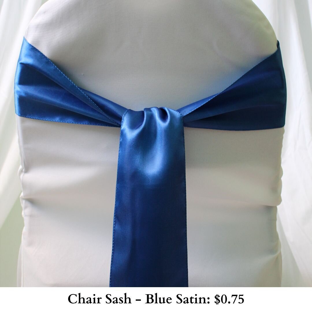 Chair Sash-Blue Satin-219