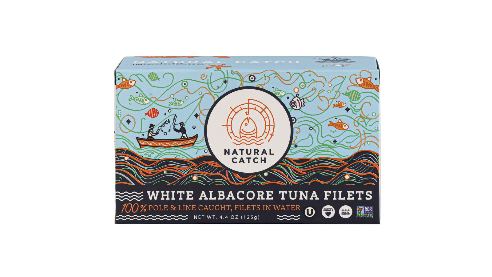 Fishwife Natural Catch Tuna Whole Foods Tinned Fish cool creative line draw artwork for CPG brand photography