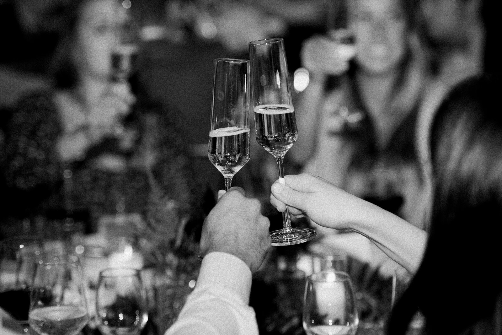 champagne glass toast