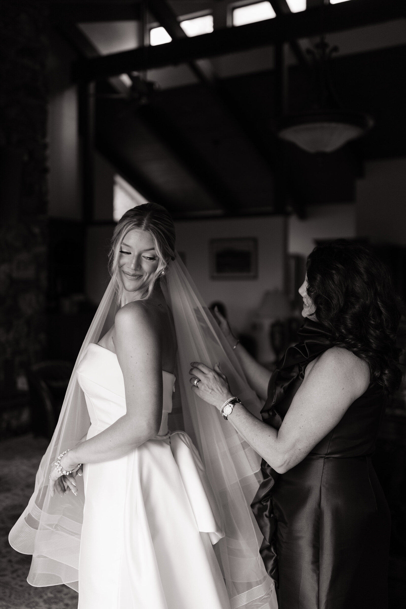 Bride getting ready by Washington adventure elopement photographer
