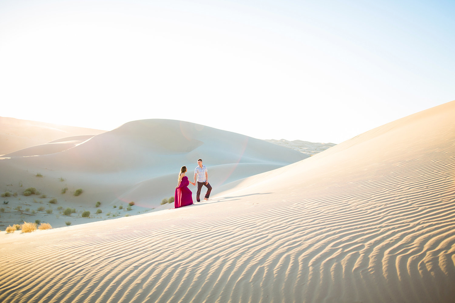 Incredible sand texture on the Glamis Sand Dunes during this Maternity Session taken by.