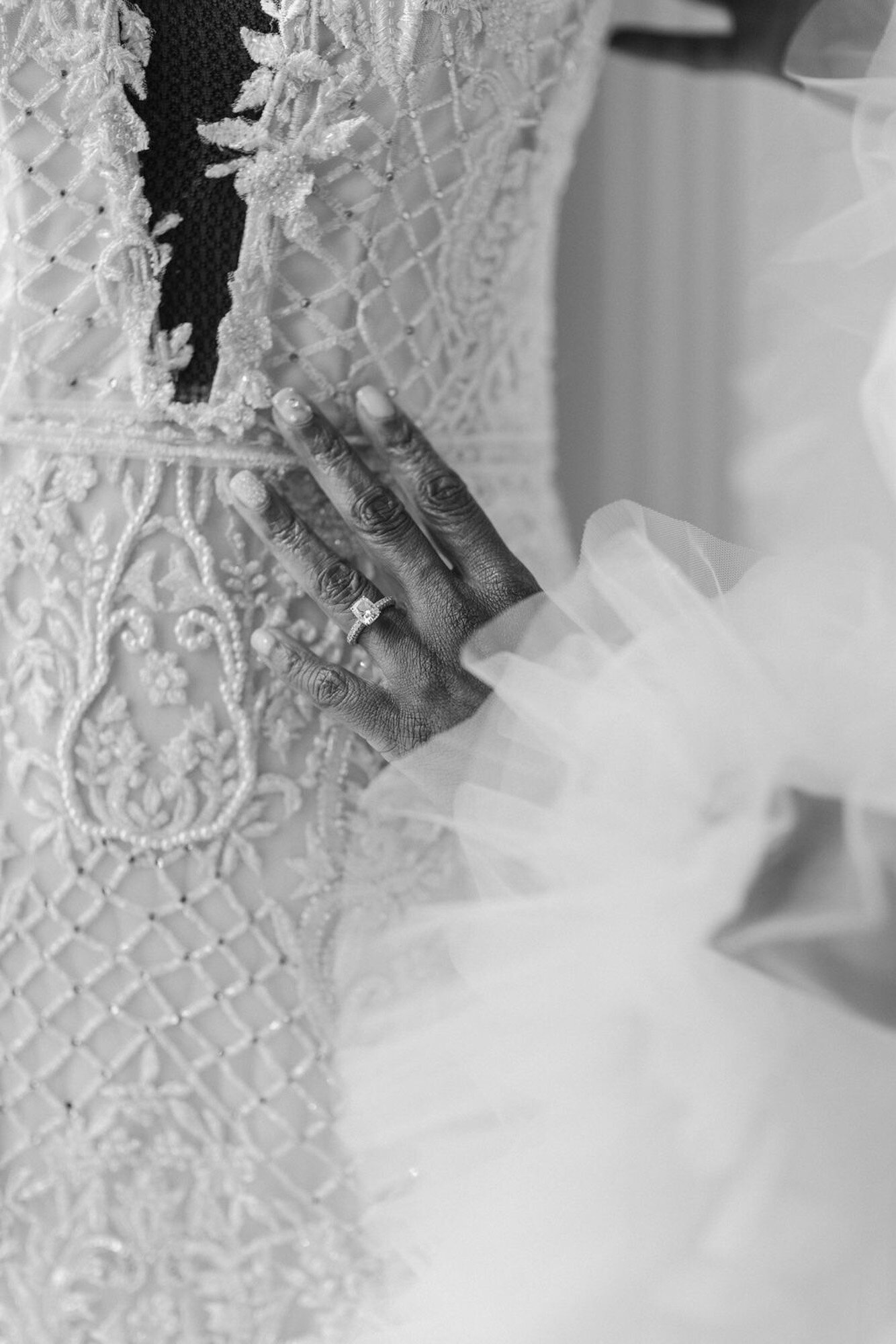 bridal dress at luxury wedding