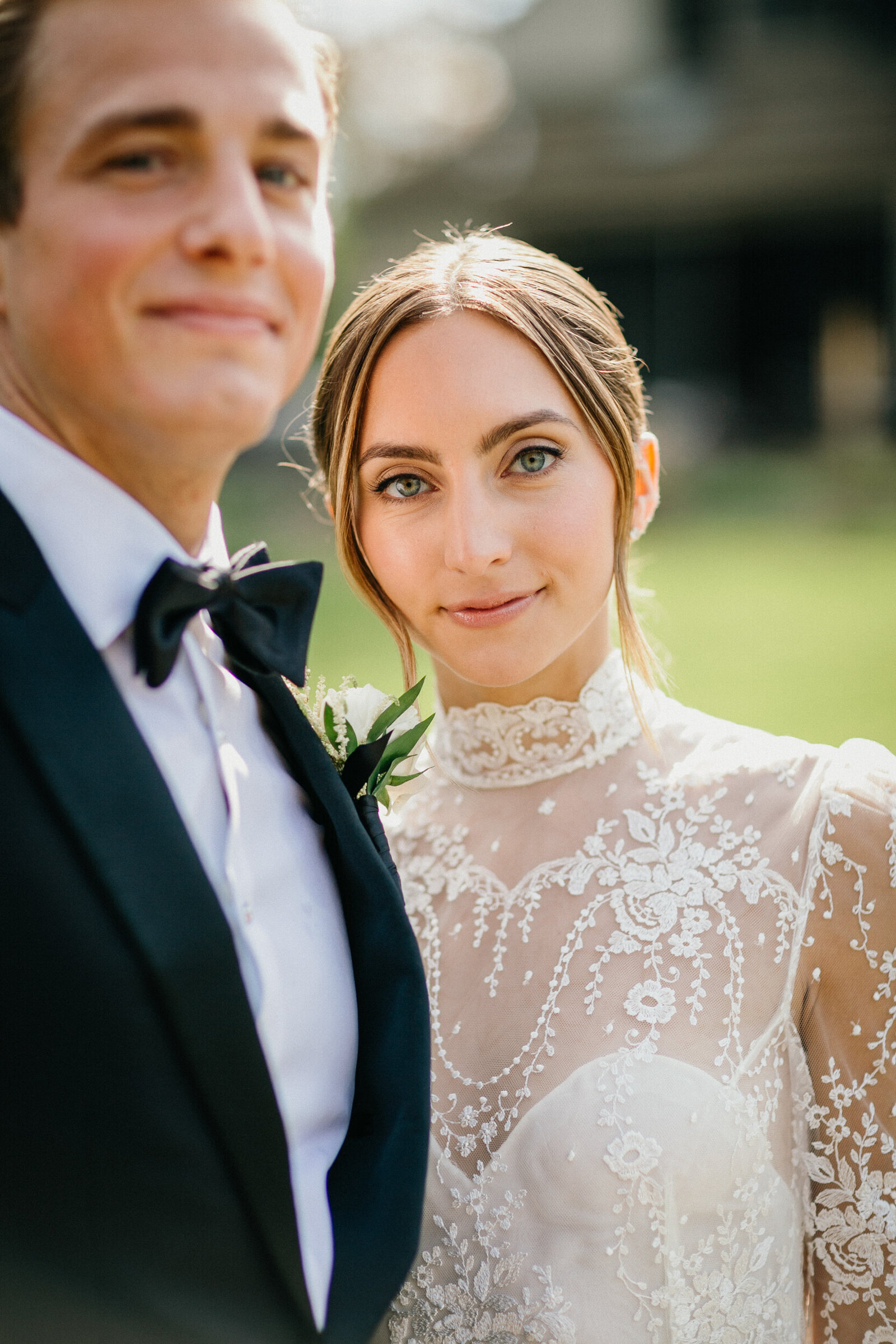Golden hour portraits at a Radnor Hunt Club wedding.