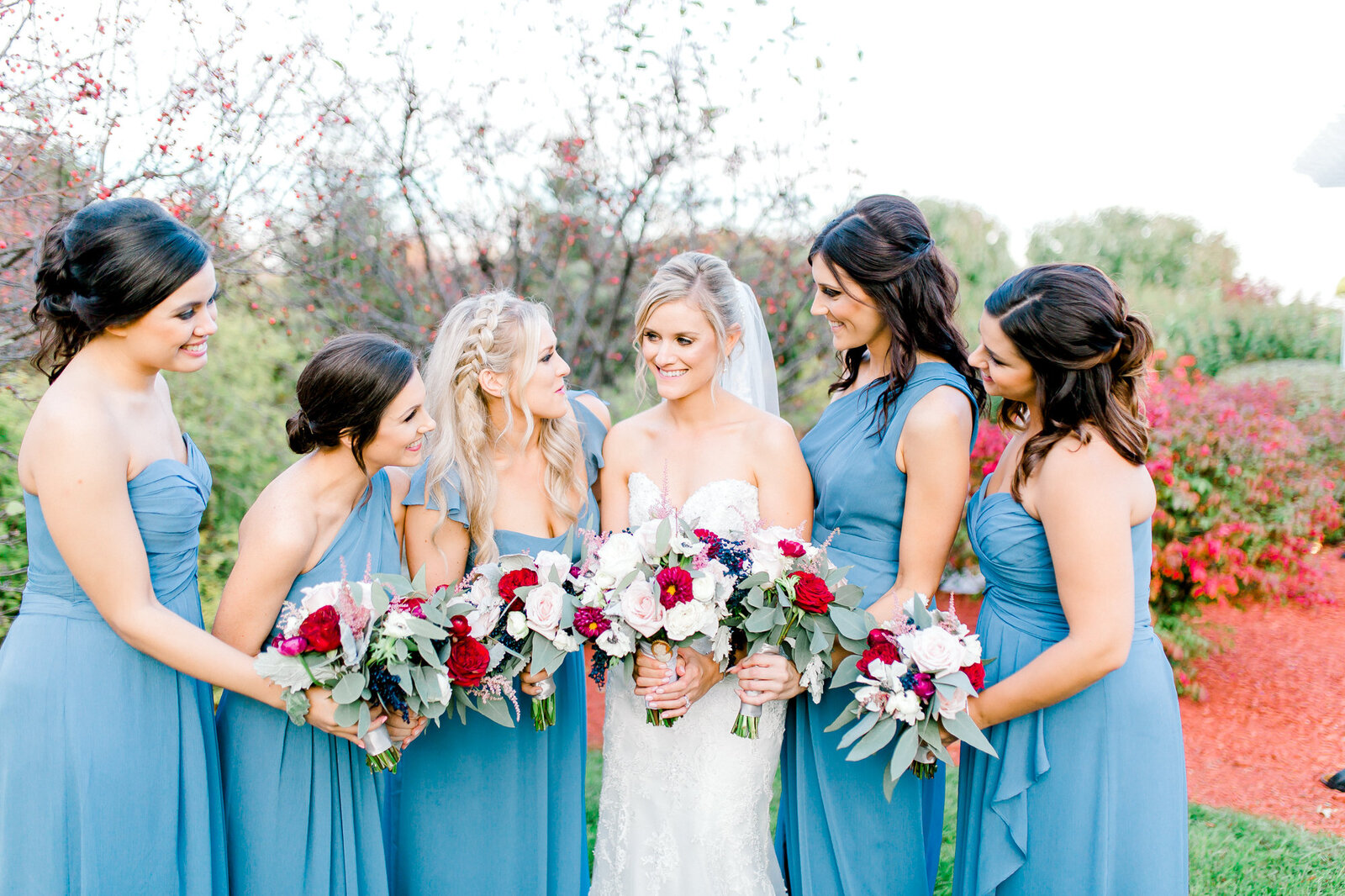 royal blue bridesmaids dreses inspiration wedding photography by local chicago wedding photographer bozena voytko, wedding photographers, best chicago wedding photographer, chicago Il wedding photographer