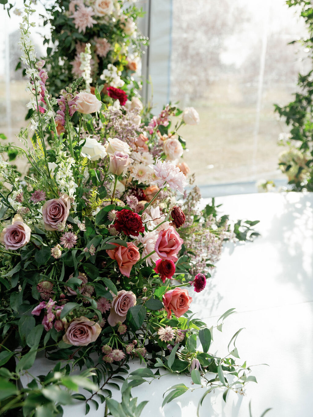 49_Kate Campbell Floral Whitehall Manor tented Winter wedding by Anna and Mateo photo Ceremony