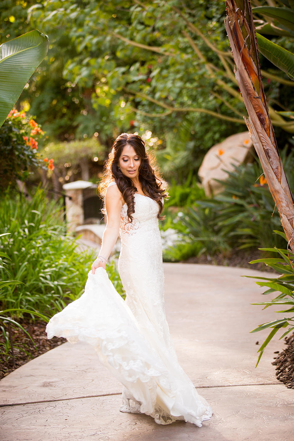 Dress twirl bridal portrait