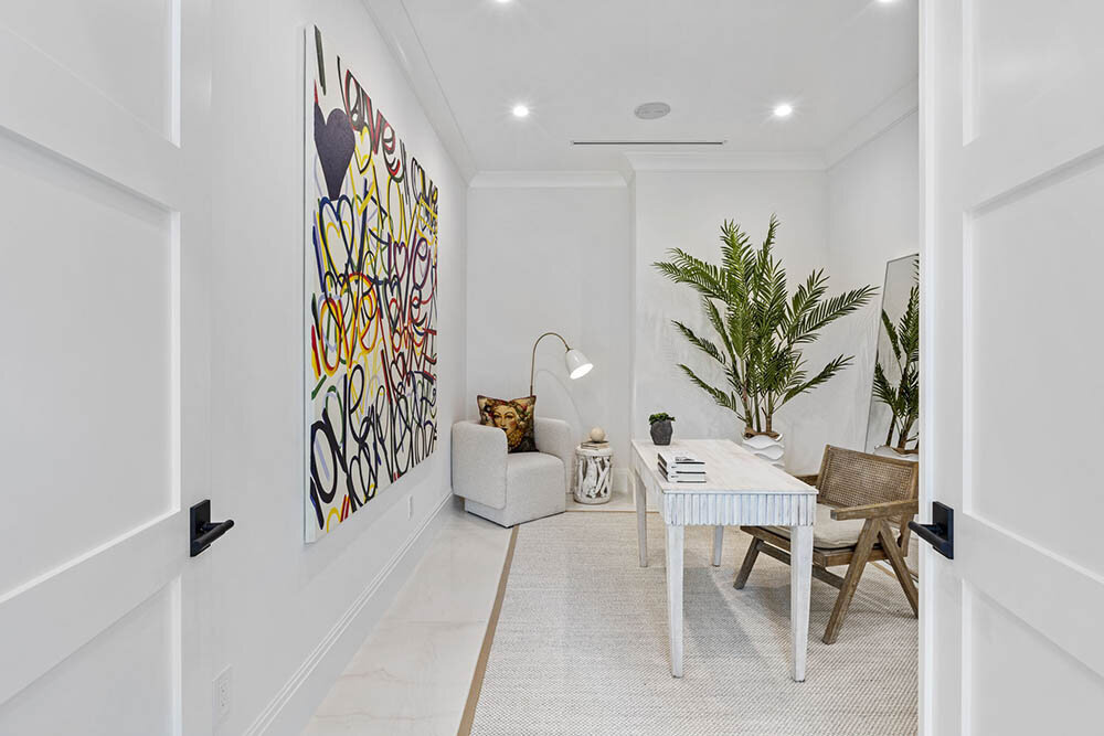 Modern Art Waterfront Office Space Renovation Palm Beach Florida