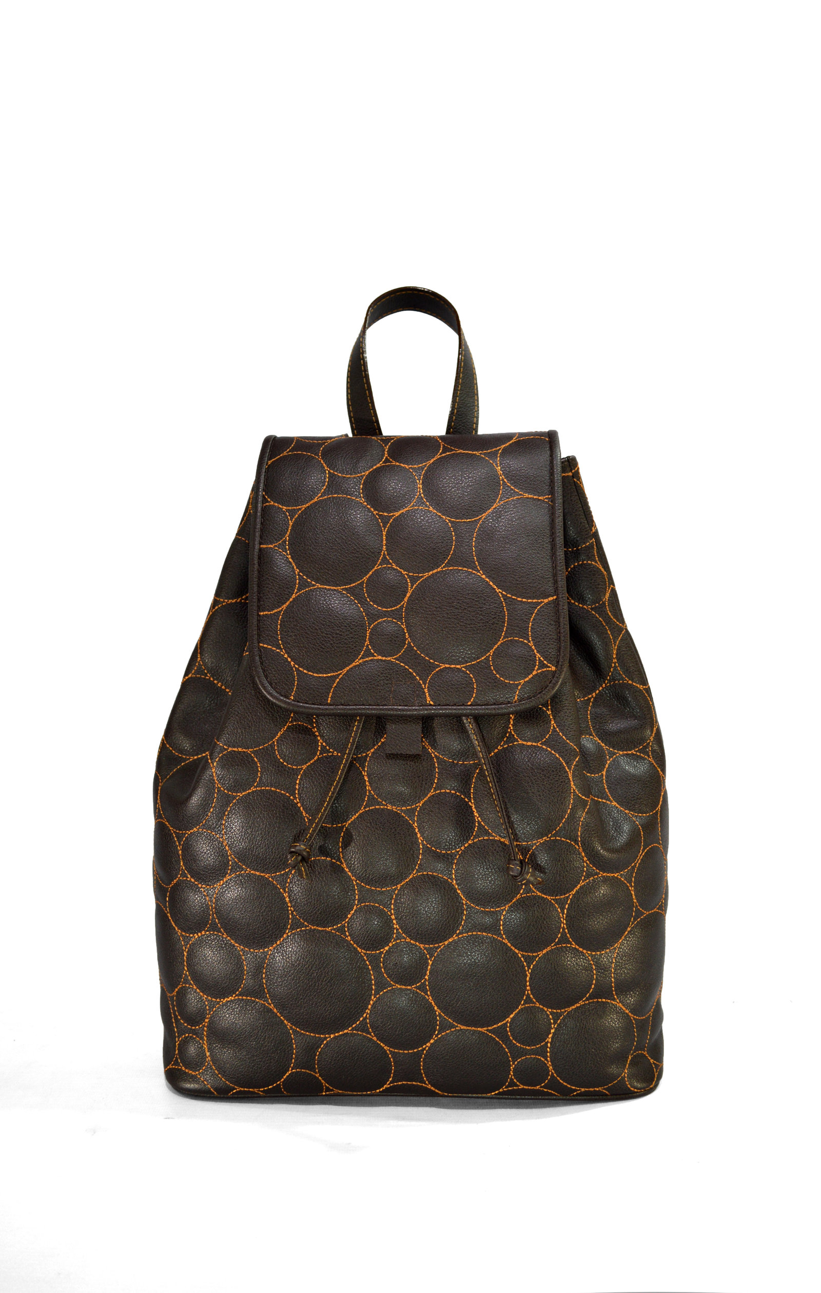 GraceLou Chocolate Backpack (front view)