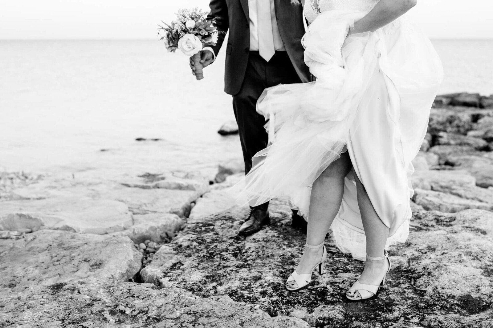 Bride and groom details during portrait session in Oakville Ontario.