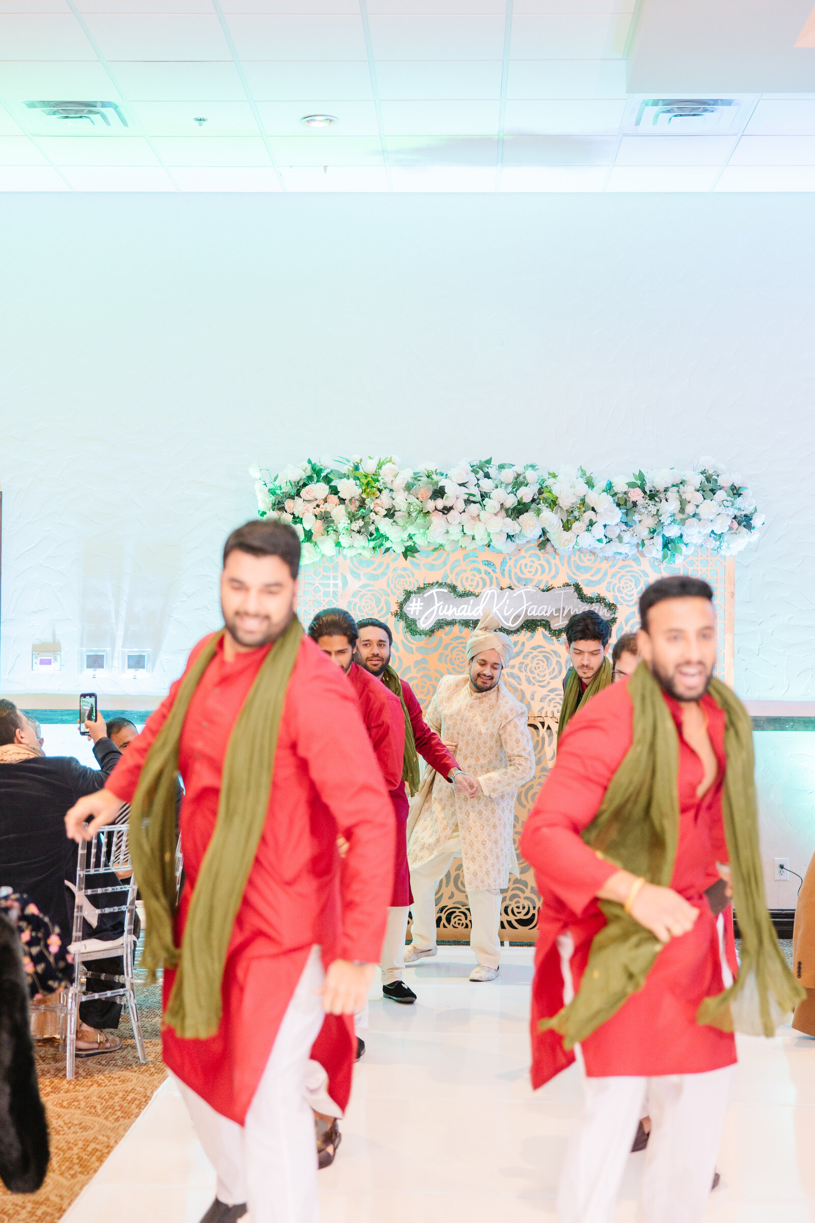 Groom-and-bridal-party-wedding-entrance
