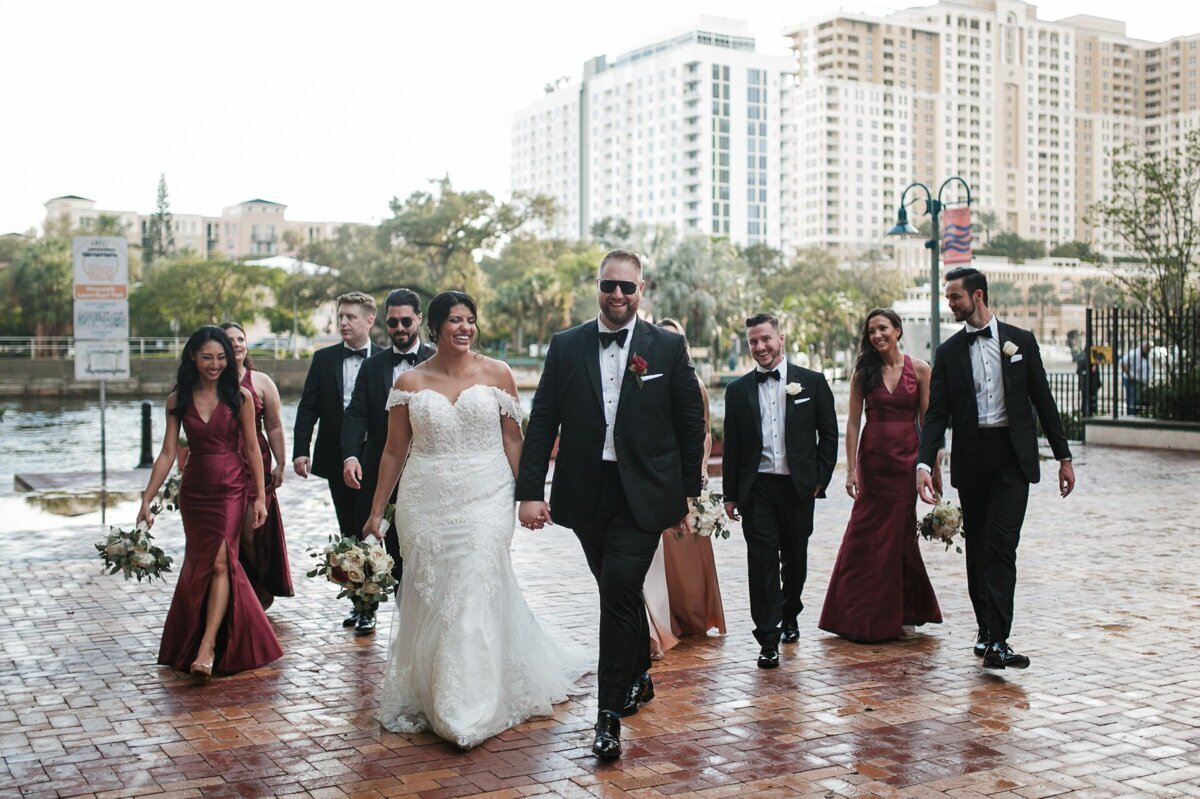 Downtown Fort Lauderdale wedding party photo location