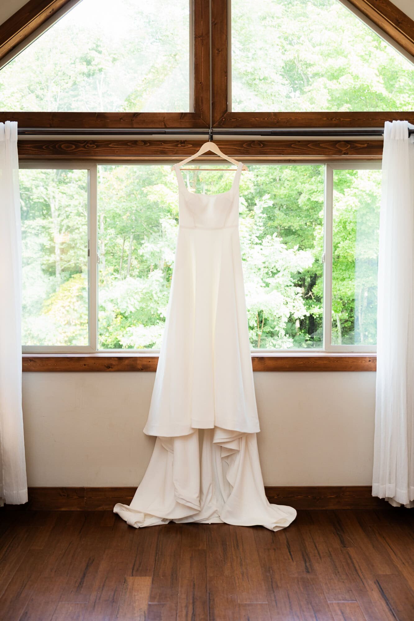Allie's wedding bridal gown at terra incognita vineyard wedding venue