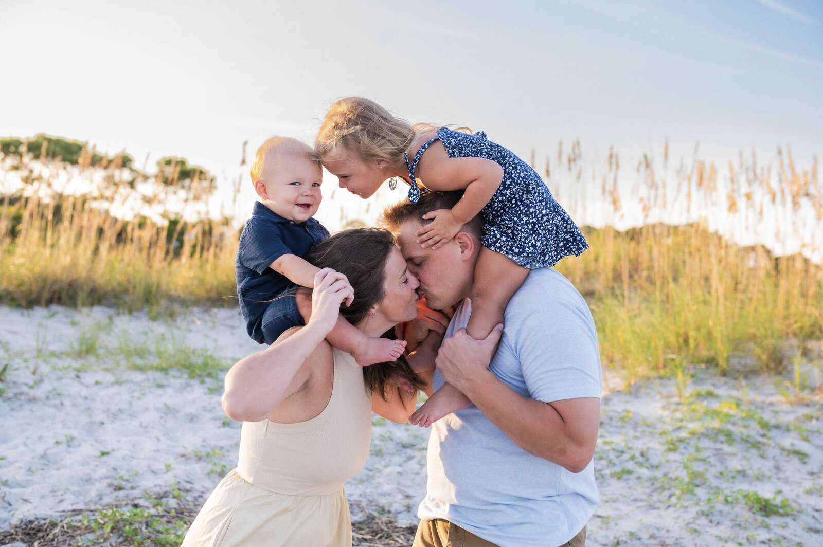 family on hilton head island beach