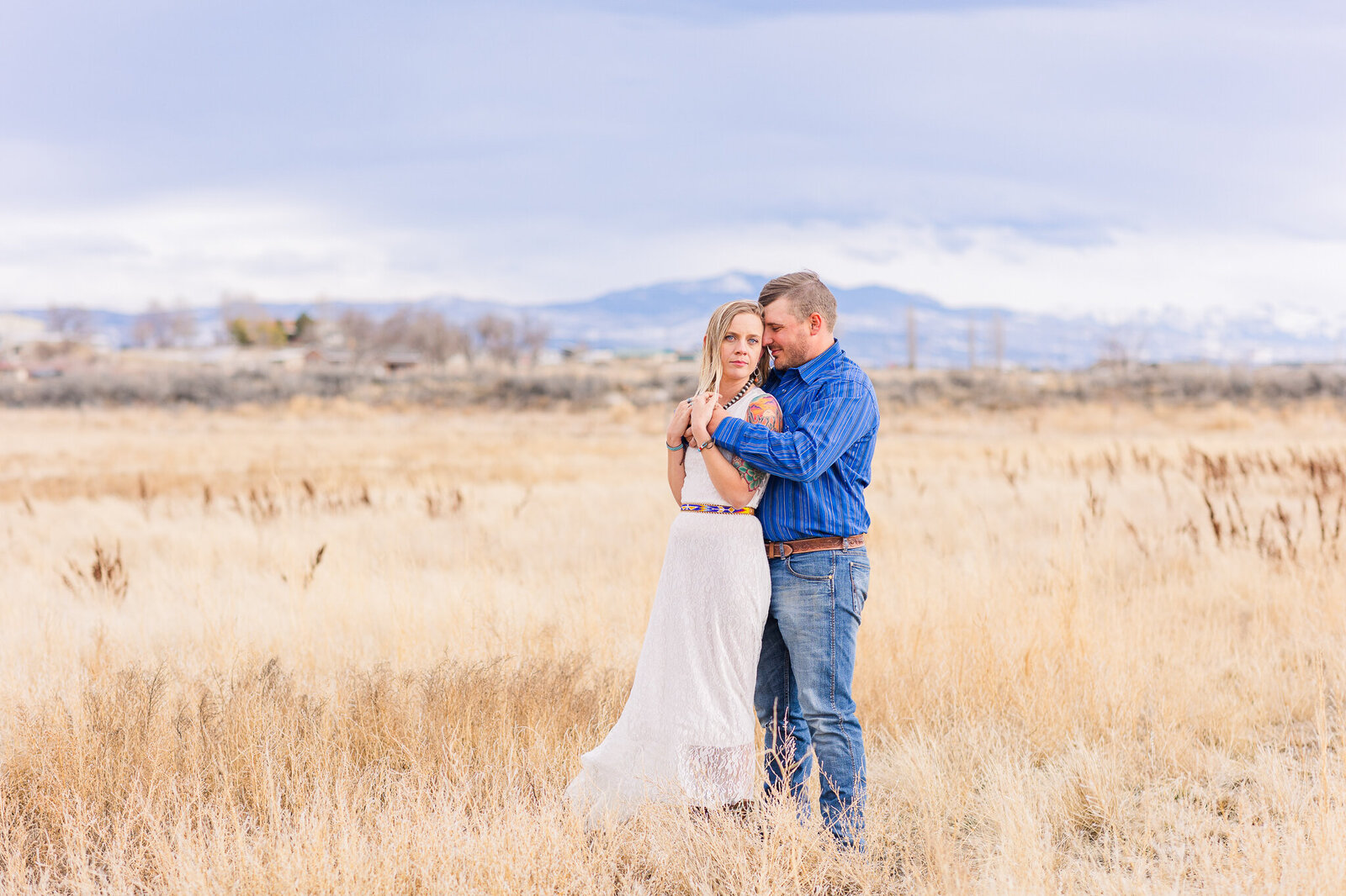Hay field engagement photo