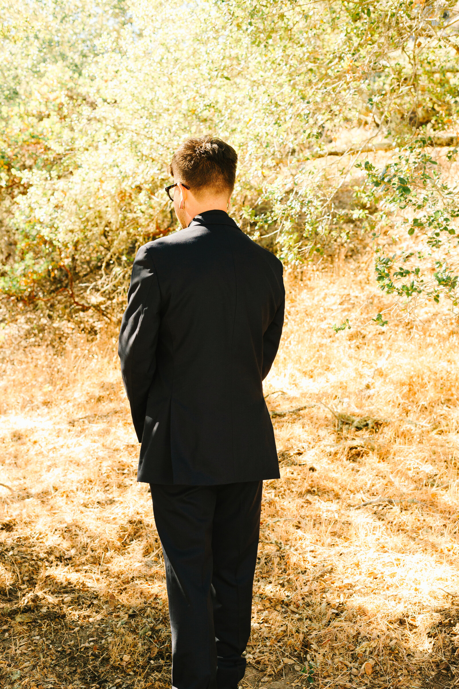 Wedding day first look.