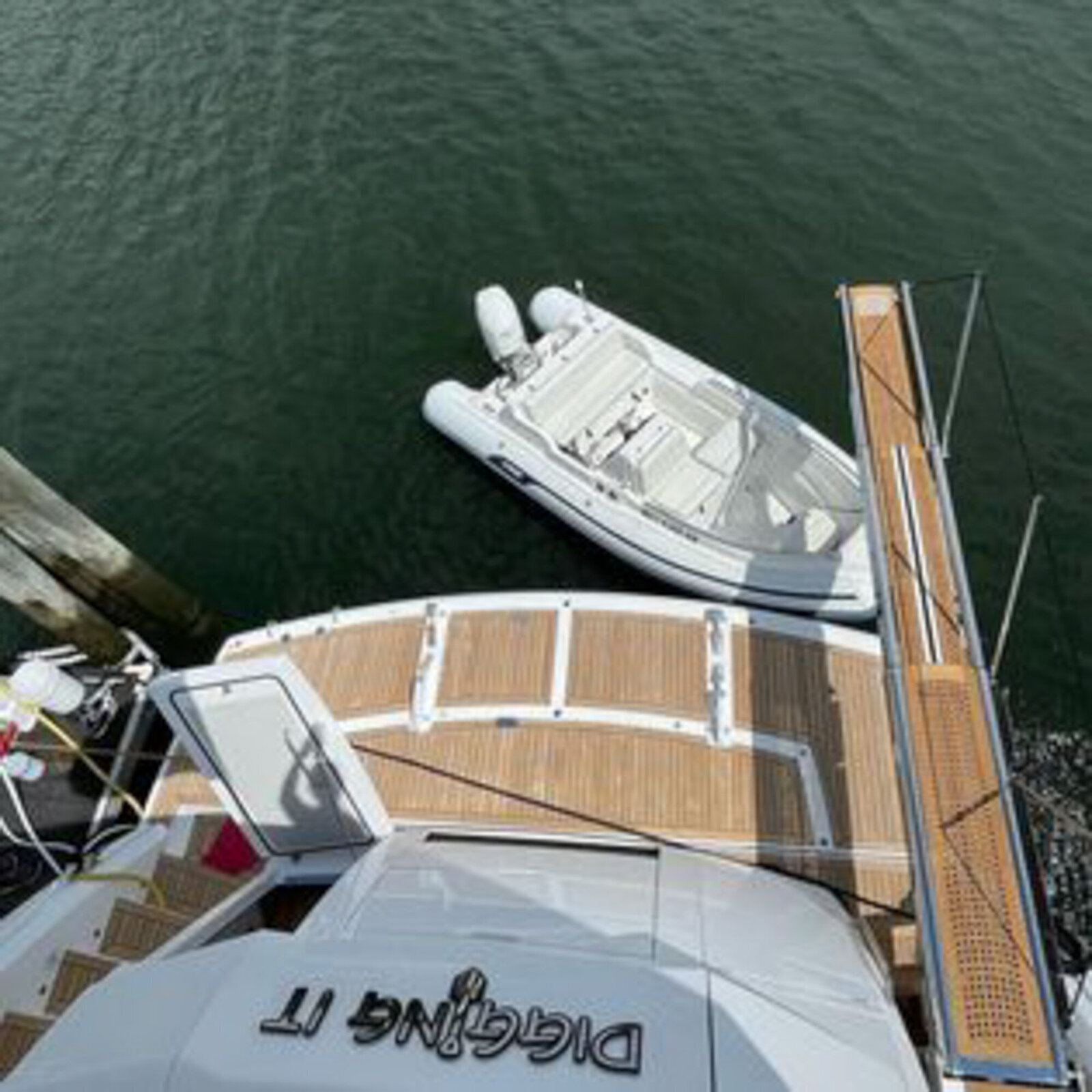 View from a yacht in the water