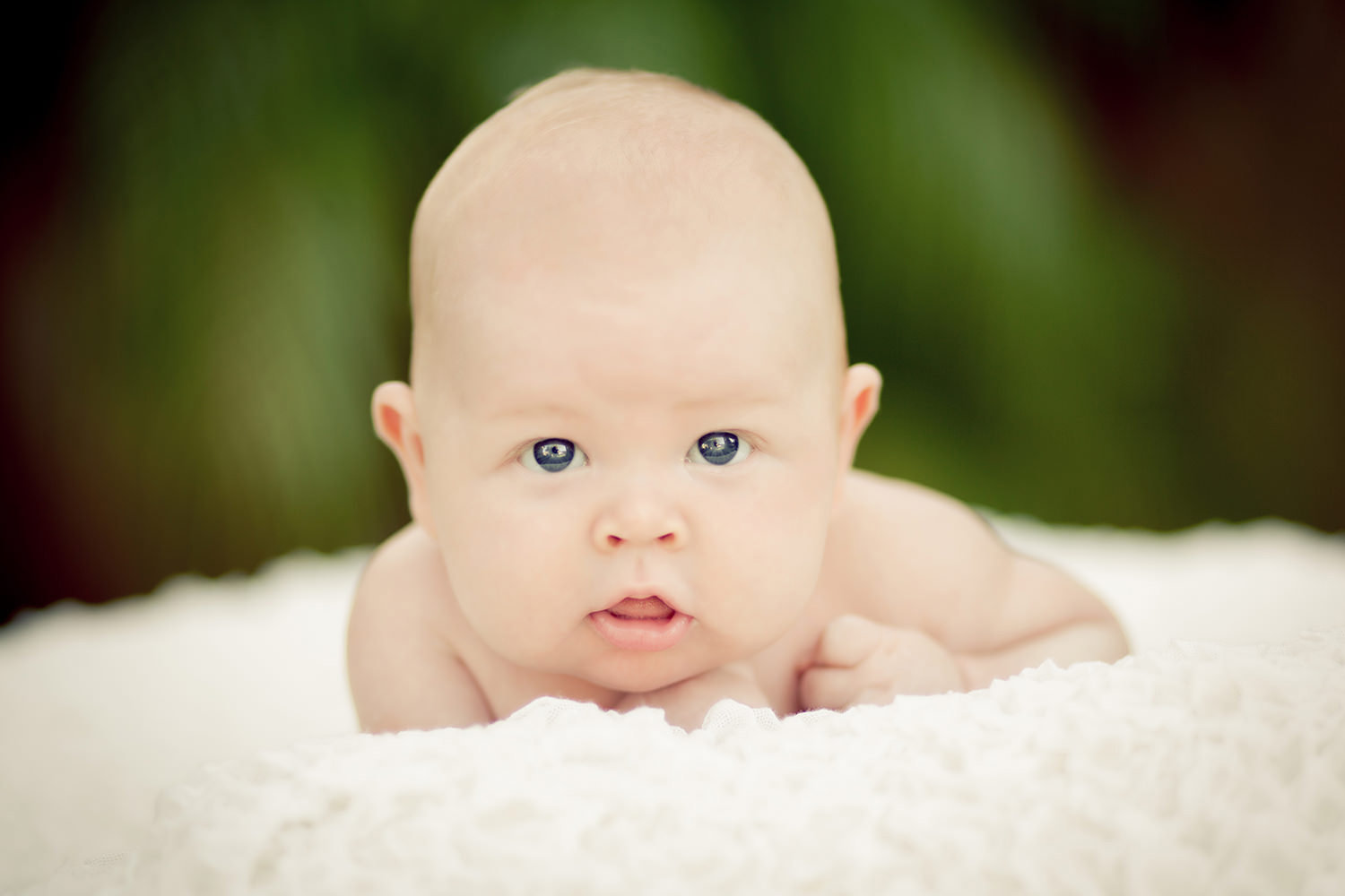 san diego newborn photographer | newborn with big blue eyes wide awake really cute face