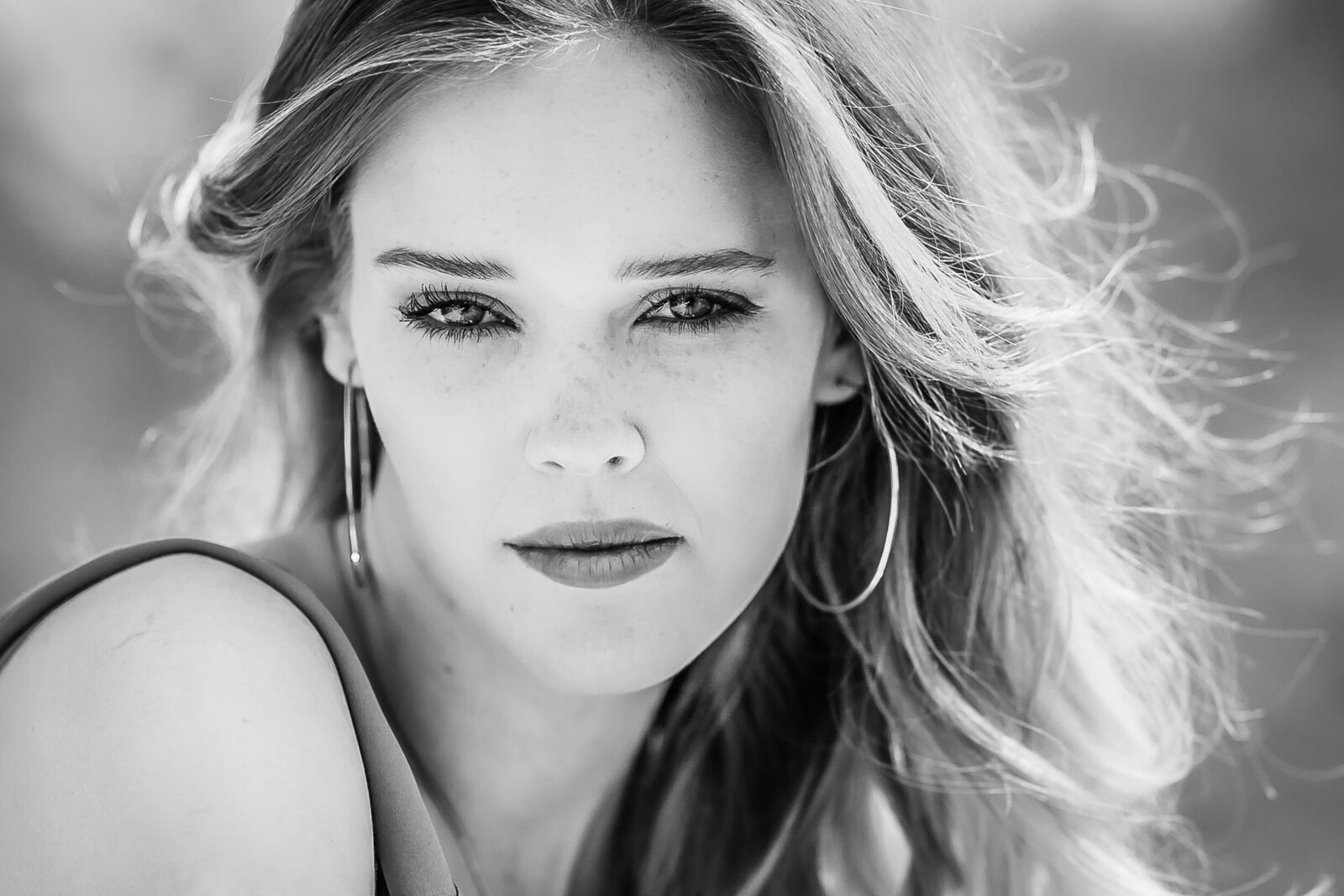black and white close up of Violet Deardorff