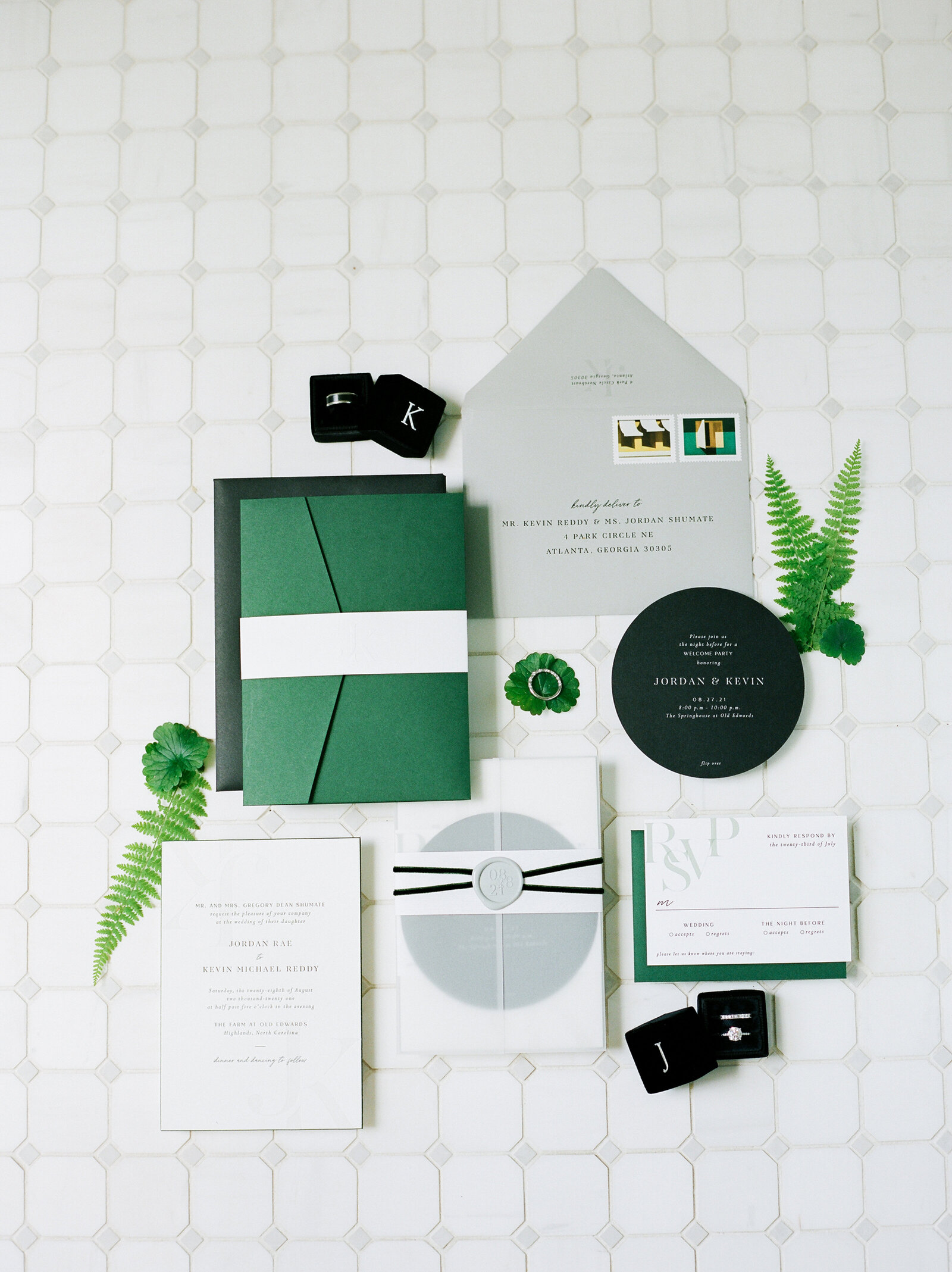 contemporary-green-wedding-invitation