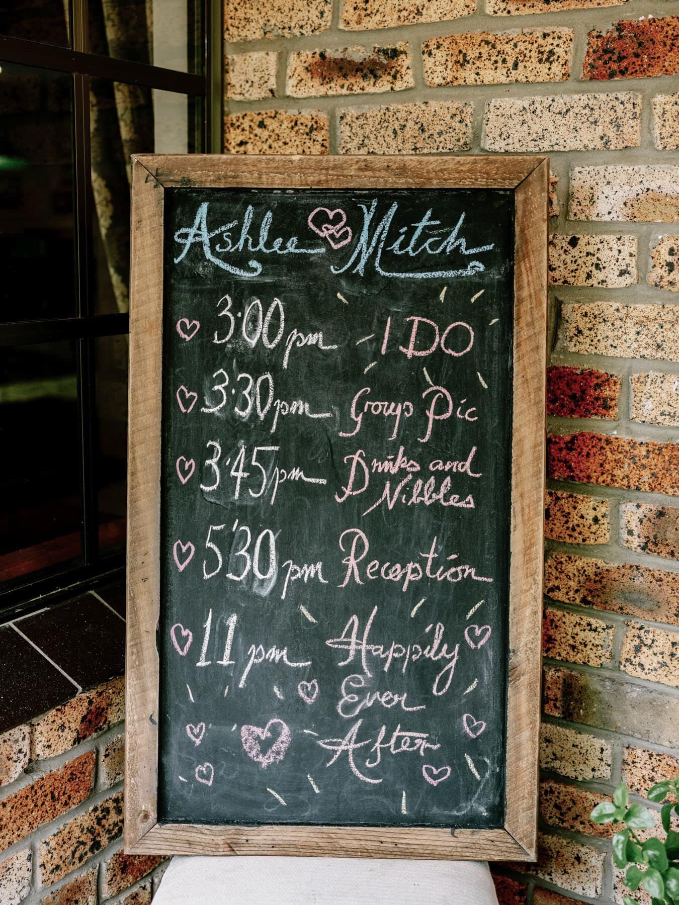 Austinvilla Estate wedding reception details