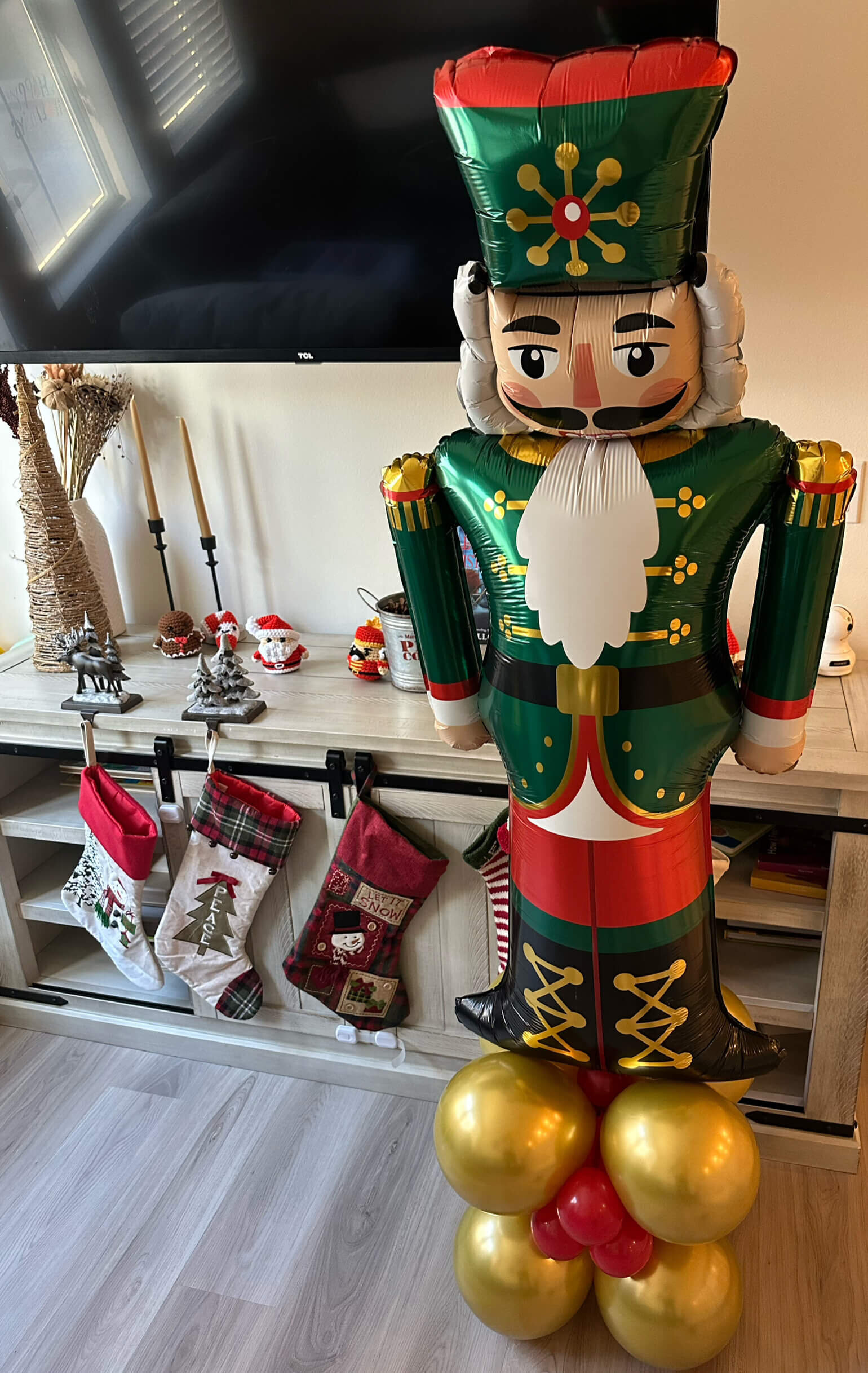 Christmas balloon decoration for holiday Christmas parties