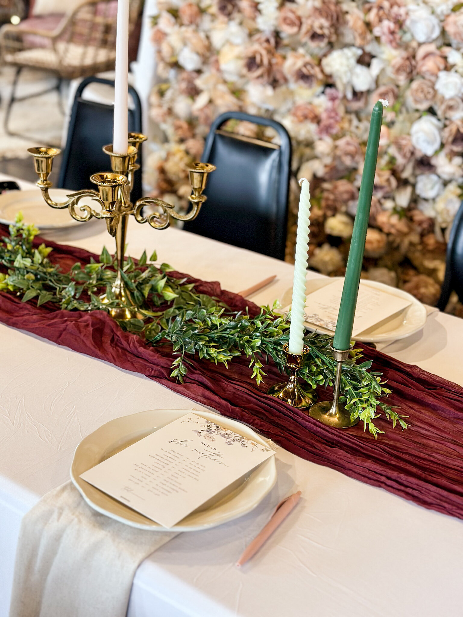elegant centerpieces for a vintage plattsburgh bridal shower
